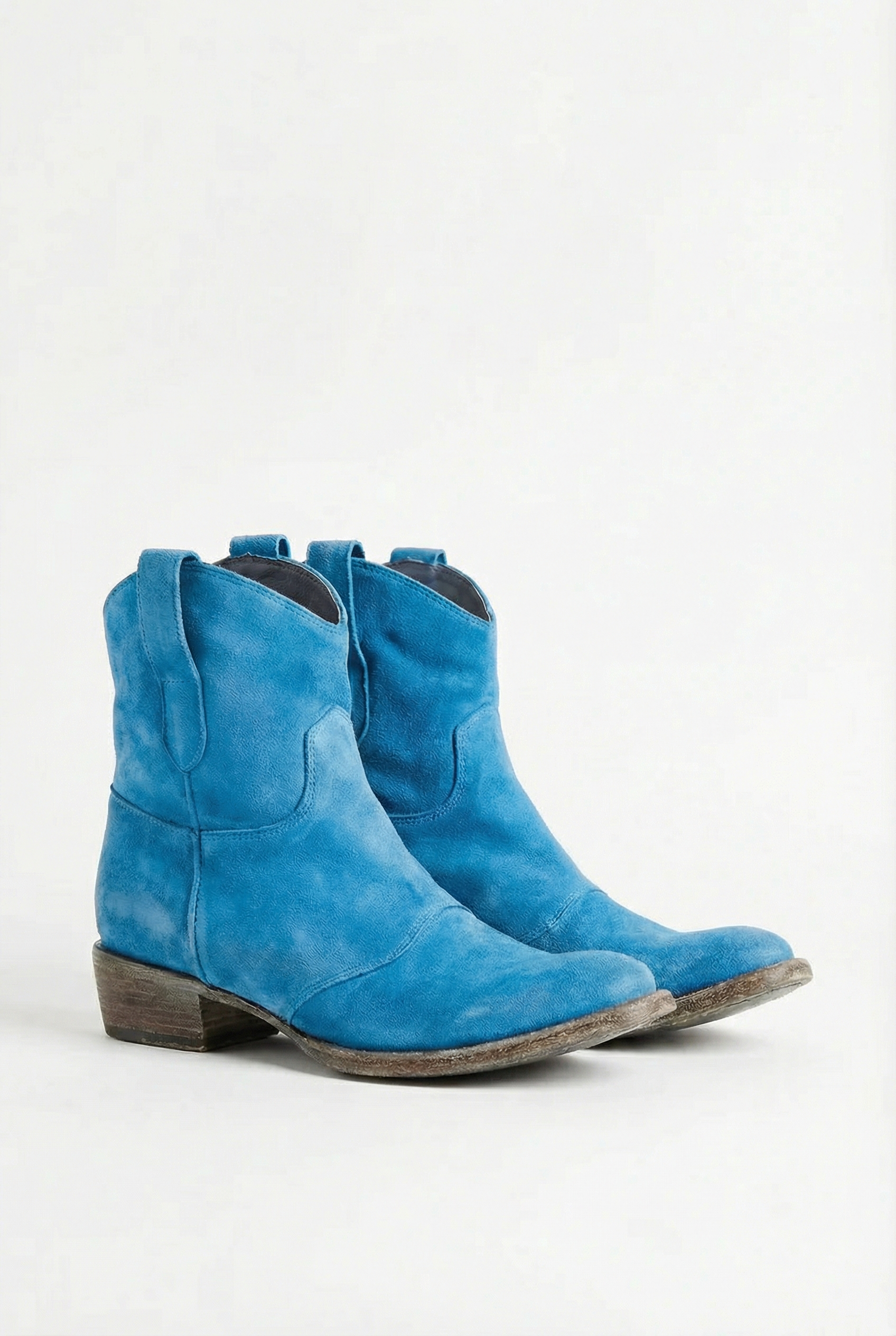 Botines Mujer Cuero Nobuck Estilo Western Con Tacón Bajo Y Suela Antideslizante 6