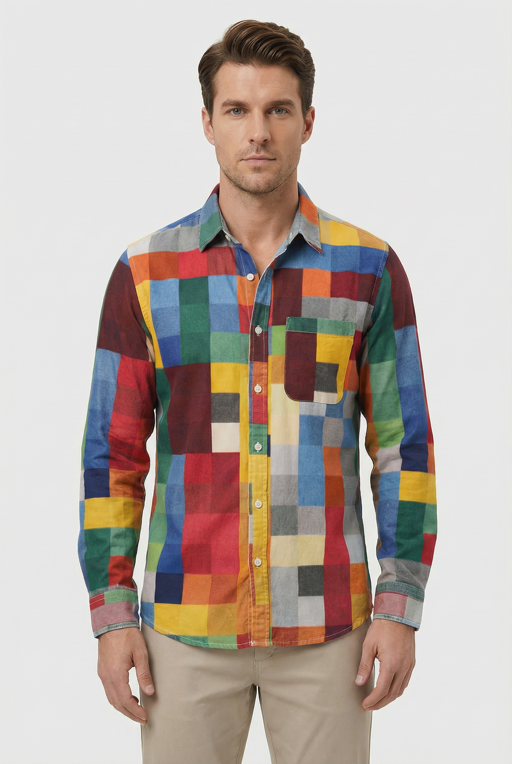 Camisa Hombre Transpirable Ajuste Relajado Ideal para Ocasiones Casual 0