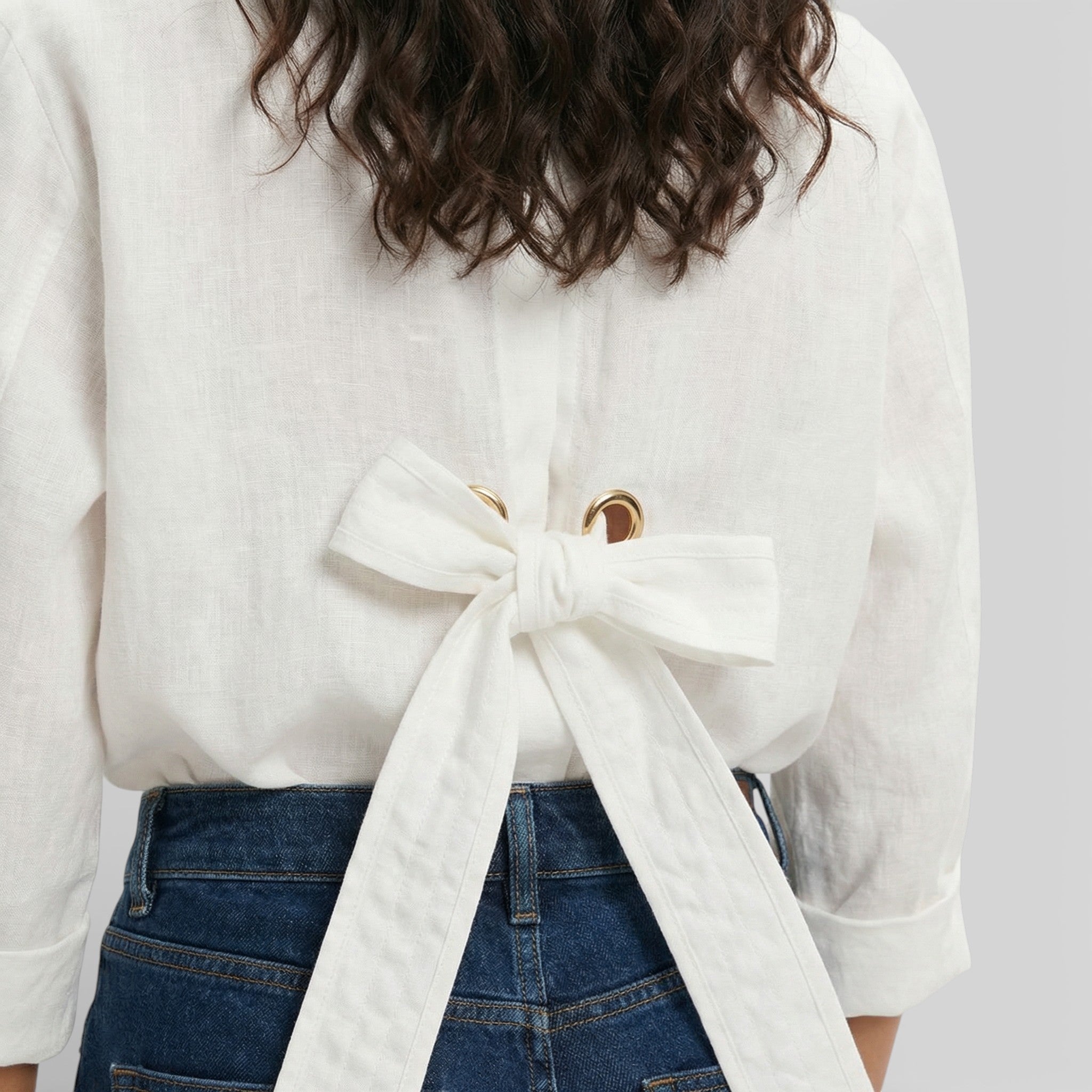 Camisa Mujer Lino Ligero Corte Holgado Diseño Clásico Ideal Para Uso Diario 1