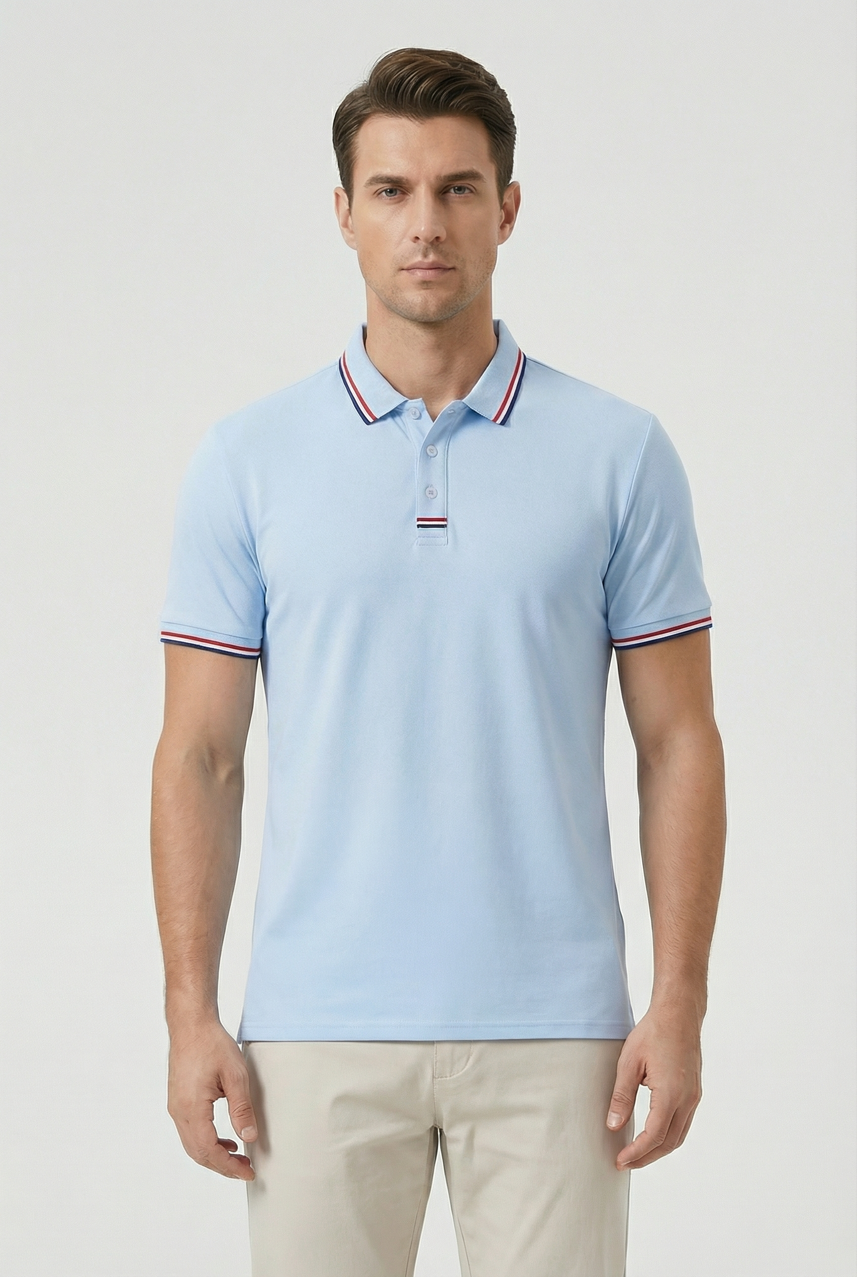 Camisa Polo Hombre Algodón Secado Rápido Manga Corta Casual Deportivo 0