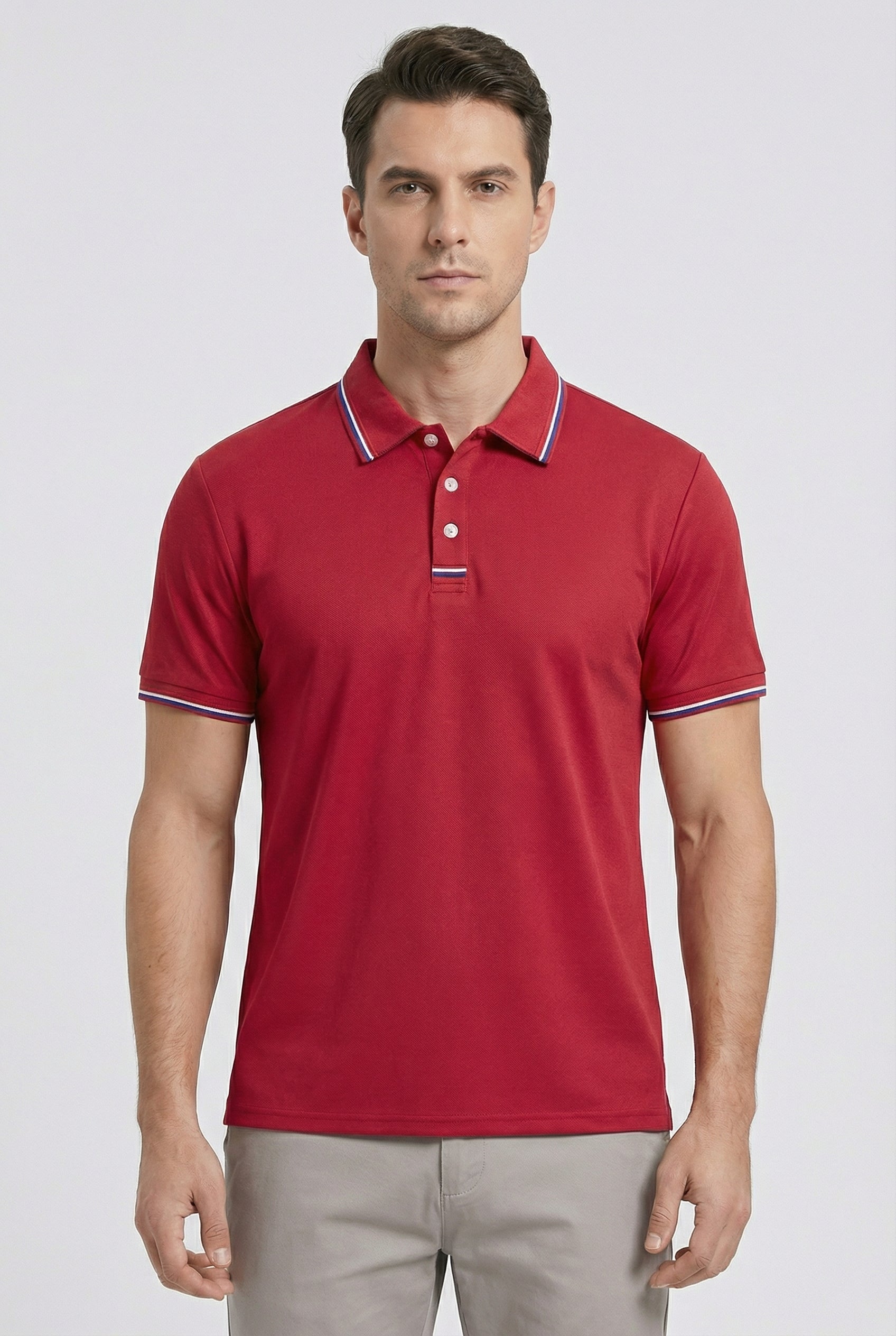 Camisa Polo Hombre Algodón Secado Rápido Manga Corta Casual Deportivo 10