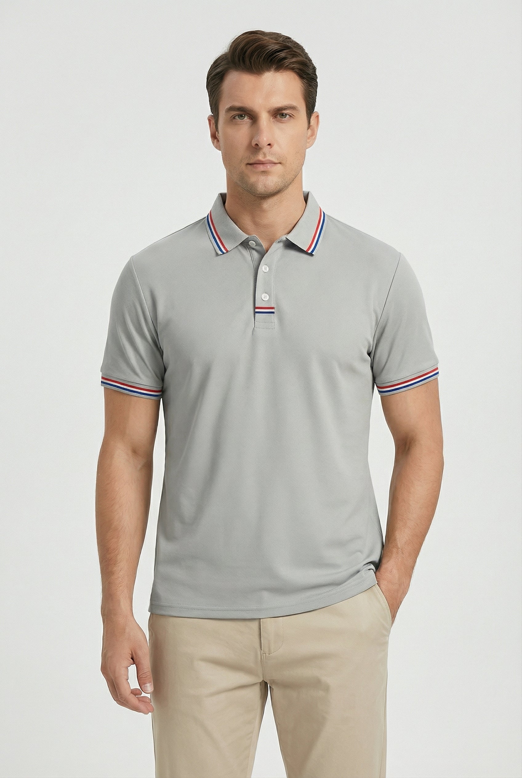 Camisa Polo Hombre Algodón Secado Rápido Manga Corta Casual Deportivo 11