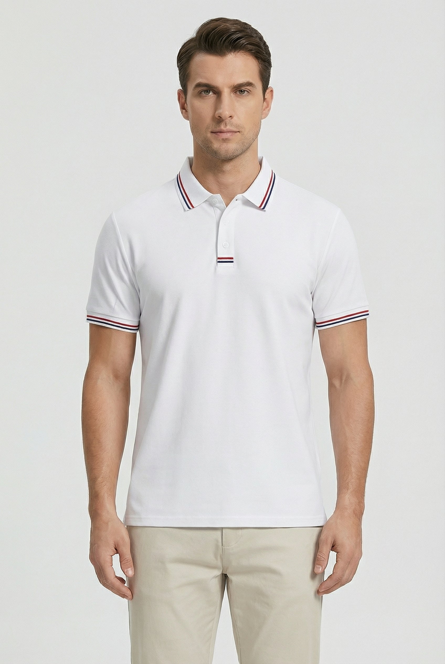 Camisa Polo Hombre Algodón Secado Rápido Manga Corta Casual Deportivo 4