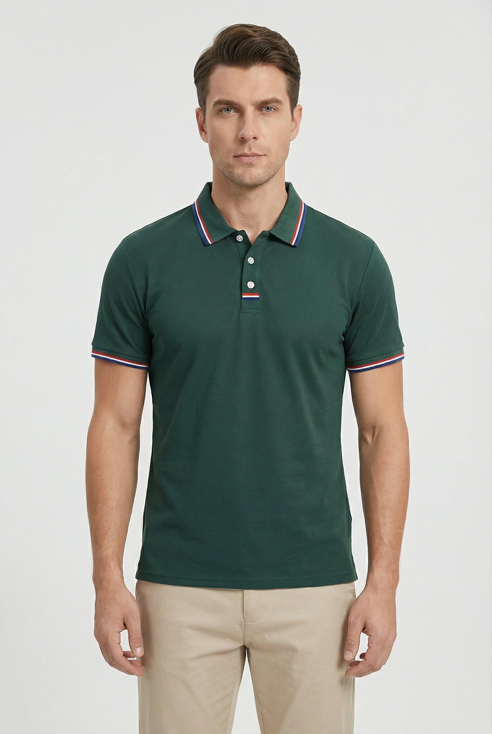Camisa Polo Hombre Algodón Secado Rápido Manga Corta Casual Deportivo 6