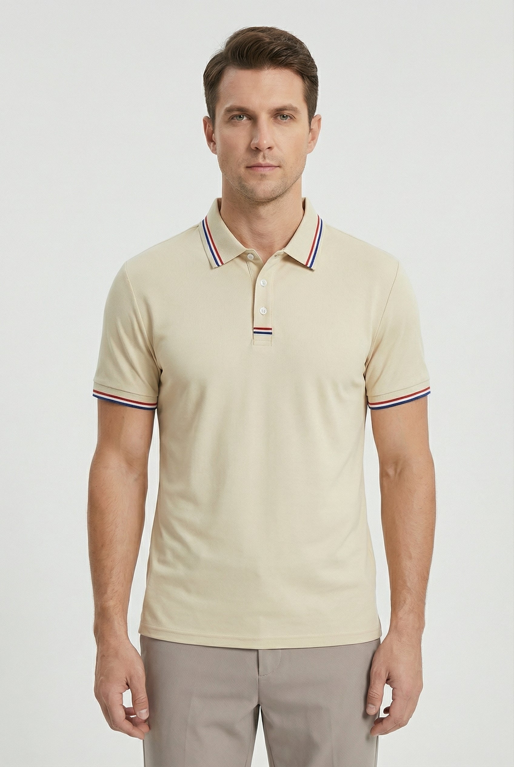 Camisa Polo Hombre Algodón Secado Rápido Manga Corta Casual Deportivo 9