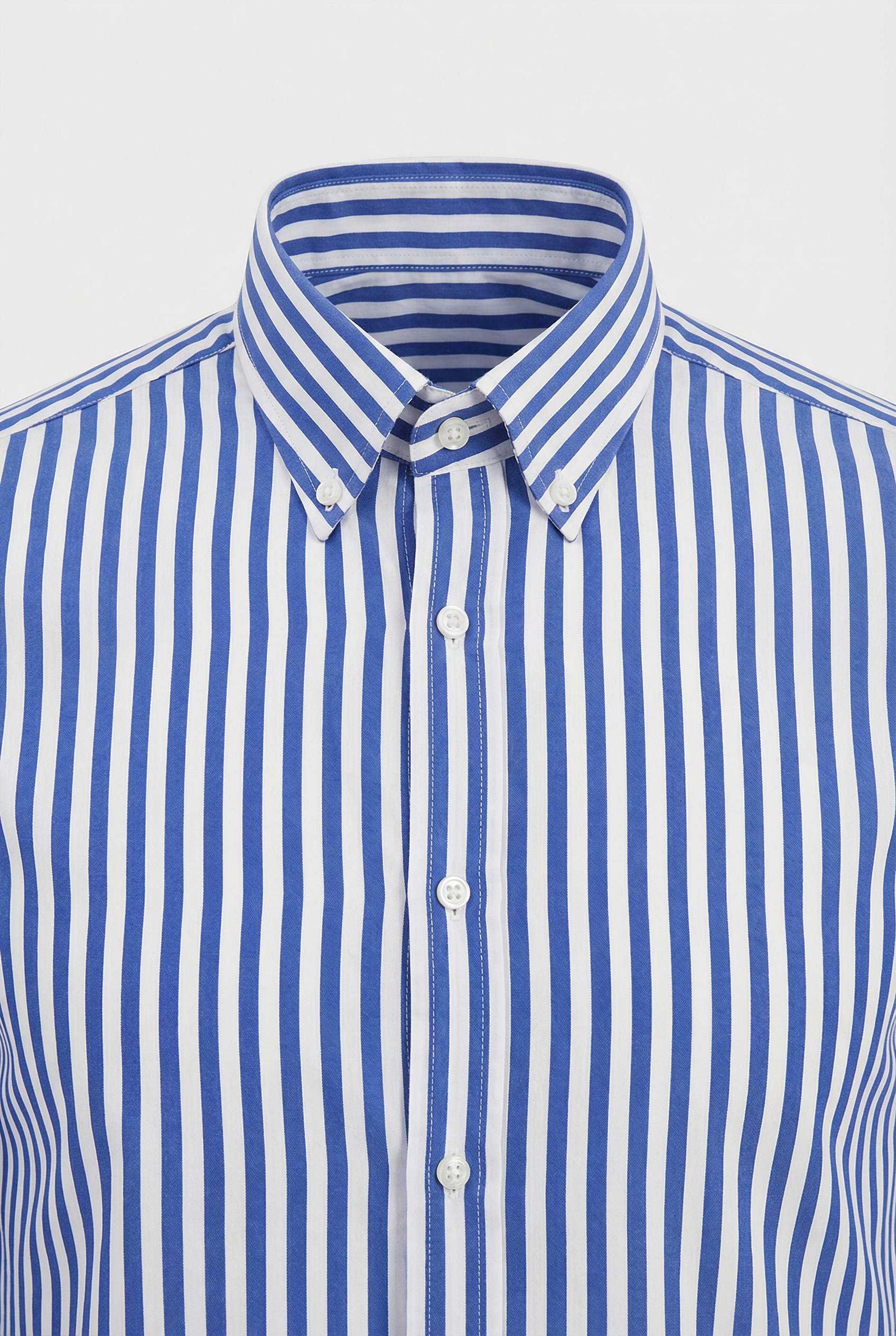 Camisa de Hombre Poliéster Rayas Verticales Manga Larga Slim Fit 1