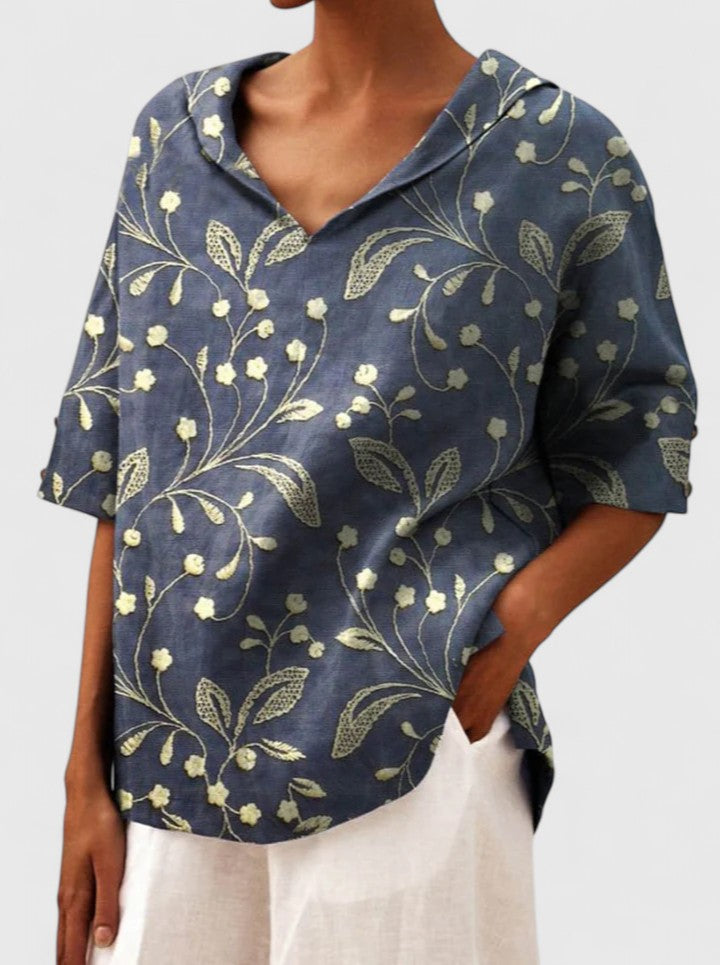 Camisetas Mujer Top Ligero Floral Cuello en V Sin Mangas Casual 3