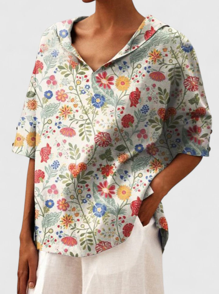 Camisetas Mujer Top Ligero Floral Cuello en V Sin Mangas Casual 8