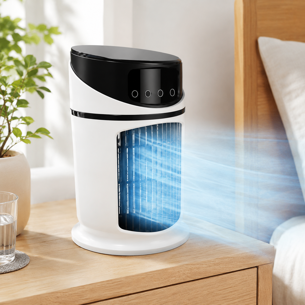 Ventilador Portátil de Enfriamiento por Neblina - Ajustable, Silencioso - Uso en Casa y Aire Libre