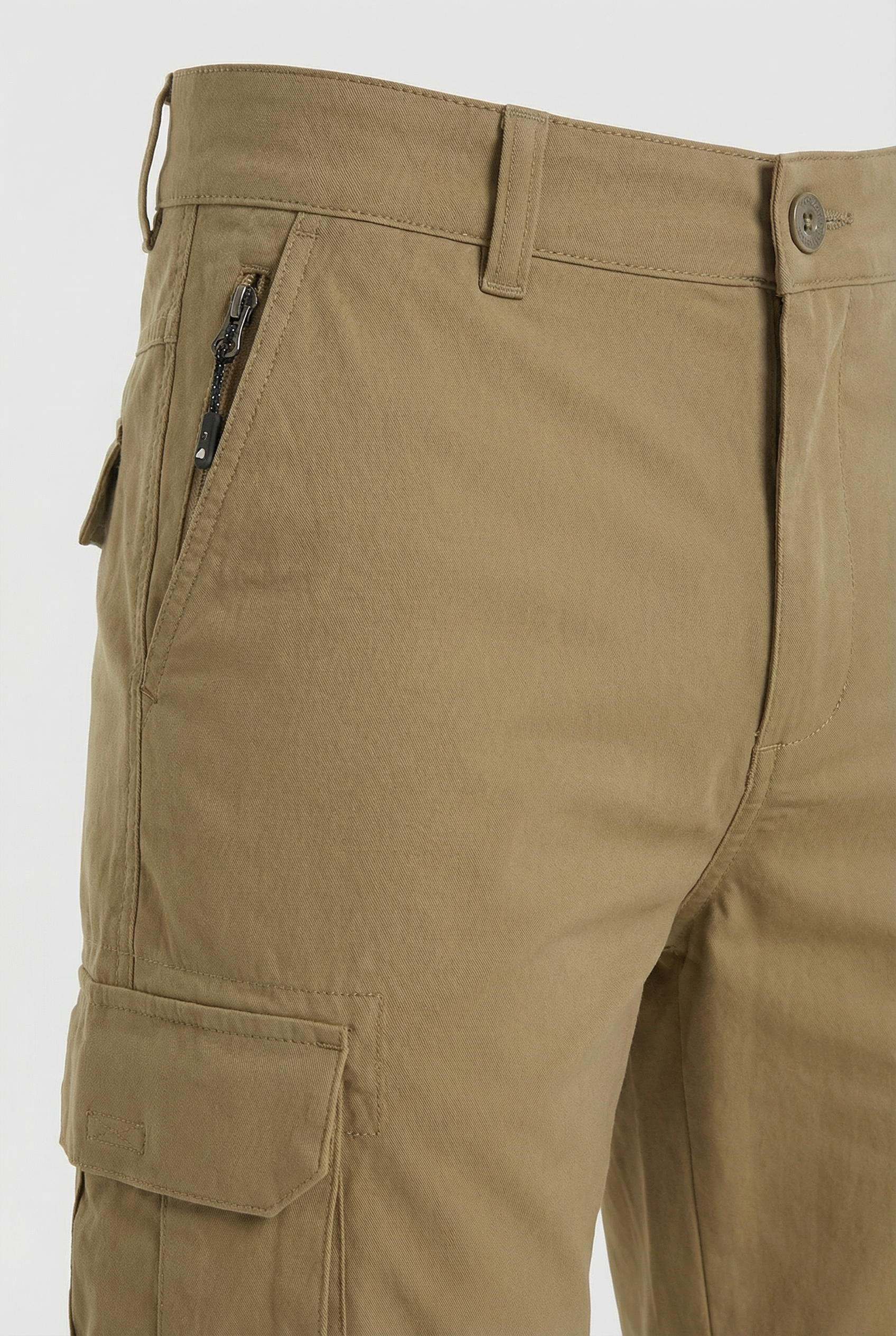 Hombre Pantalones Cortos Cargo Tejido Elástico Ajuste Relajado Múltiples Bolsillos 2