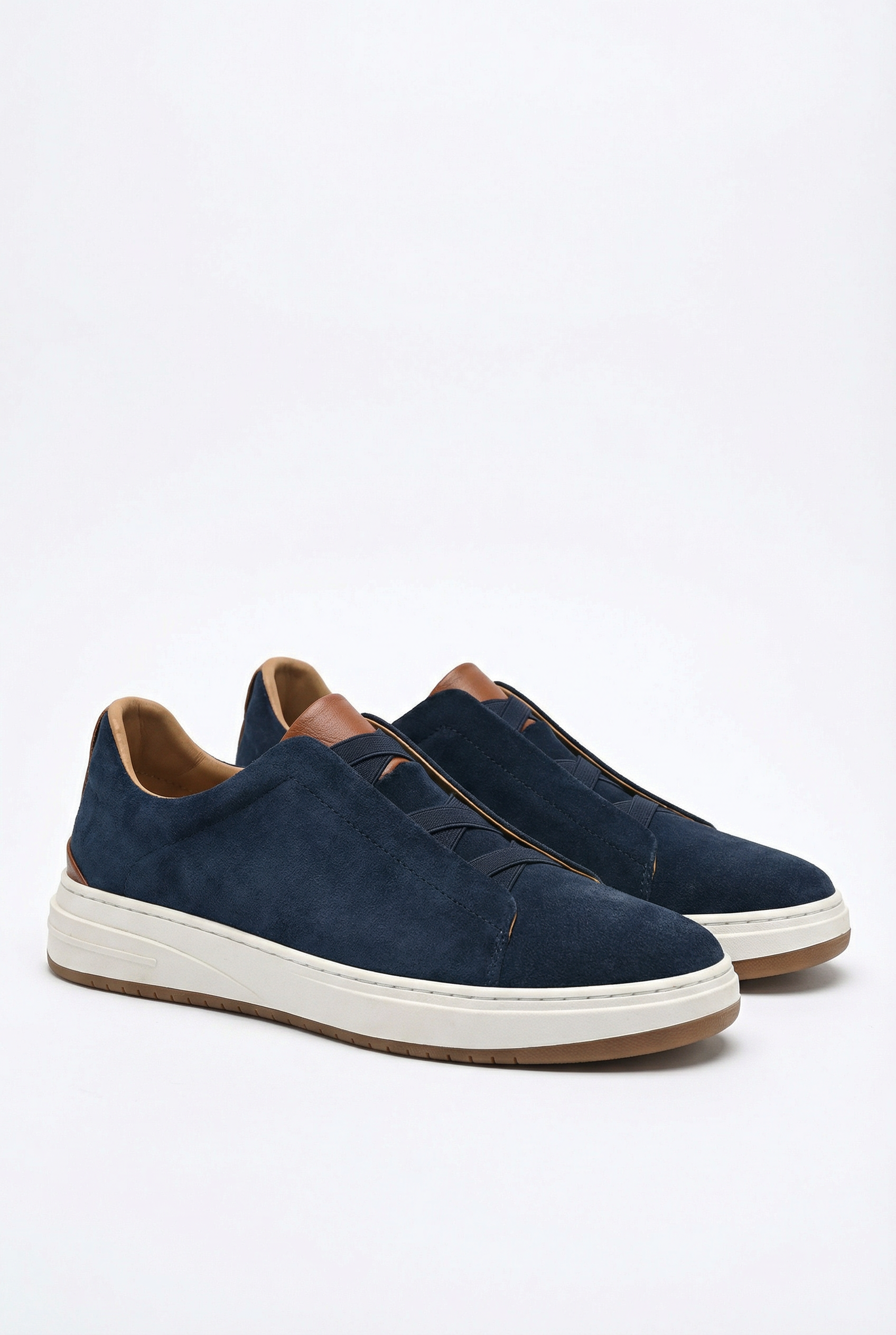 Hombre Zapatillas Deportivas Cuero De Vaca Slip-On Con Plantilla Acolchada 4