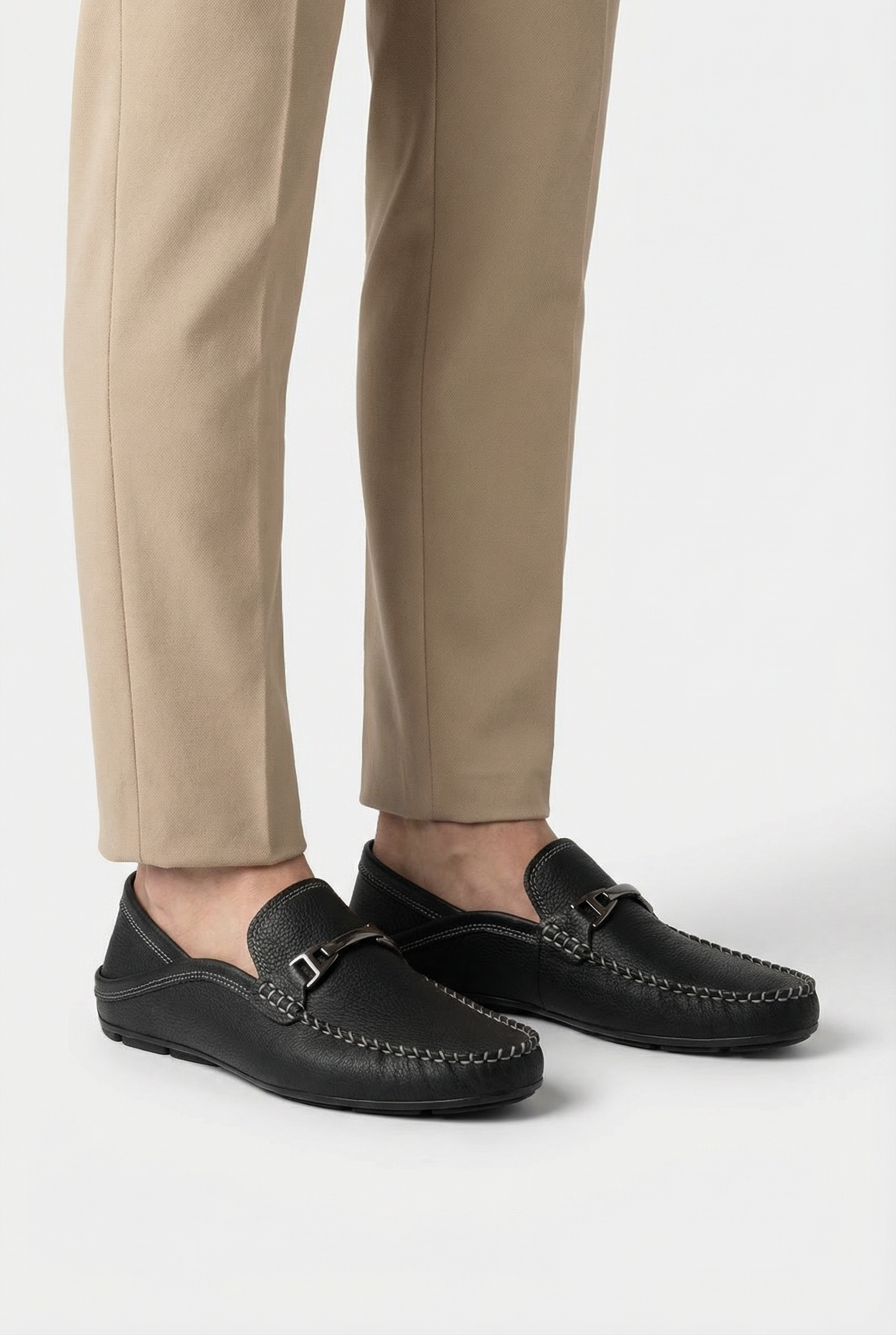 Mocasines Hombre Cuero Genuino Plantilla Acolchada Suela Flexible Transpirable 3
