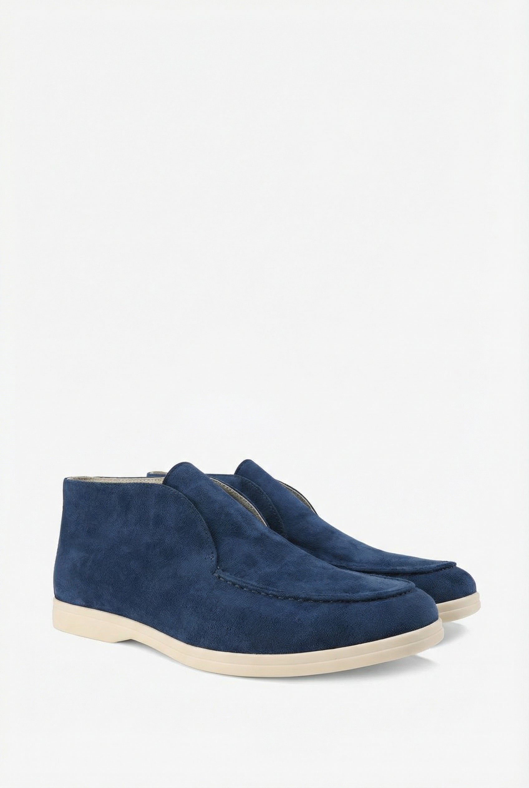 Mocasines Hombre Piel Ante Suave Diseño Casual Confortable Sin Cordones 6