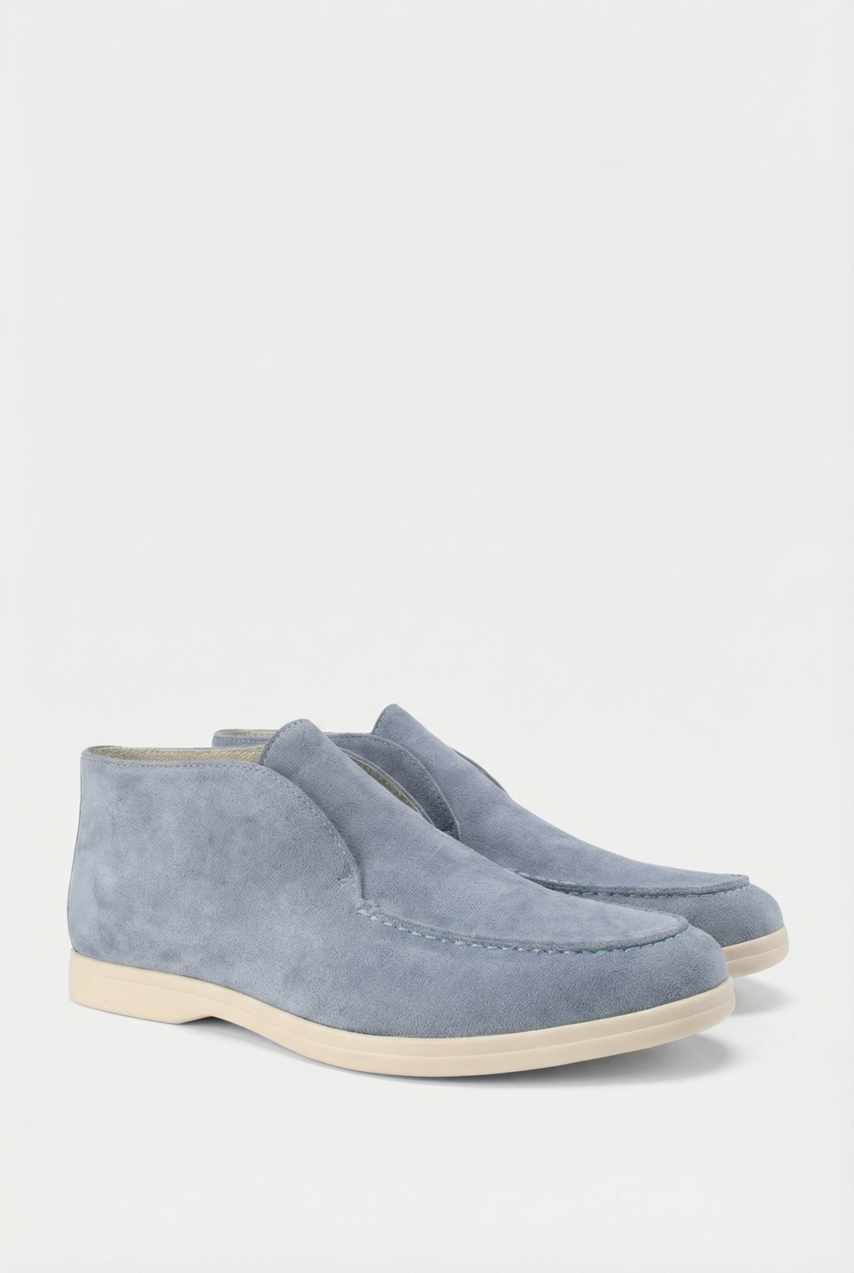 Mocasines Hombre Piel Ante Suave Diseño Casual Confortable Sin Cordones 8