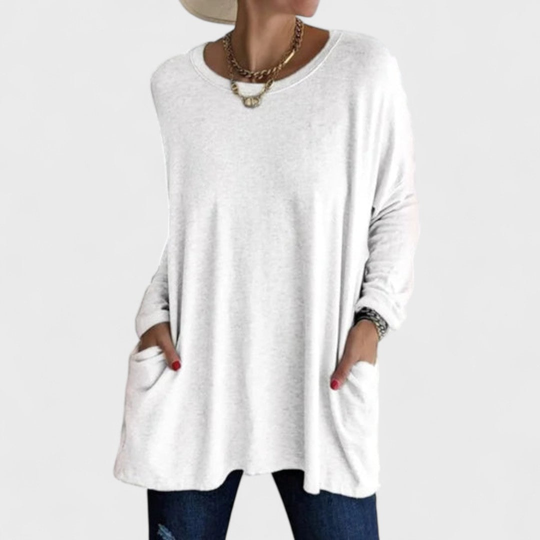 Mujer Blusa Casual de Tela Suave con Mangas Largas y Ajuste Relajado 5