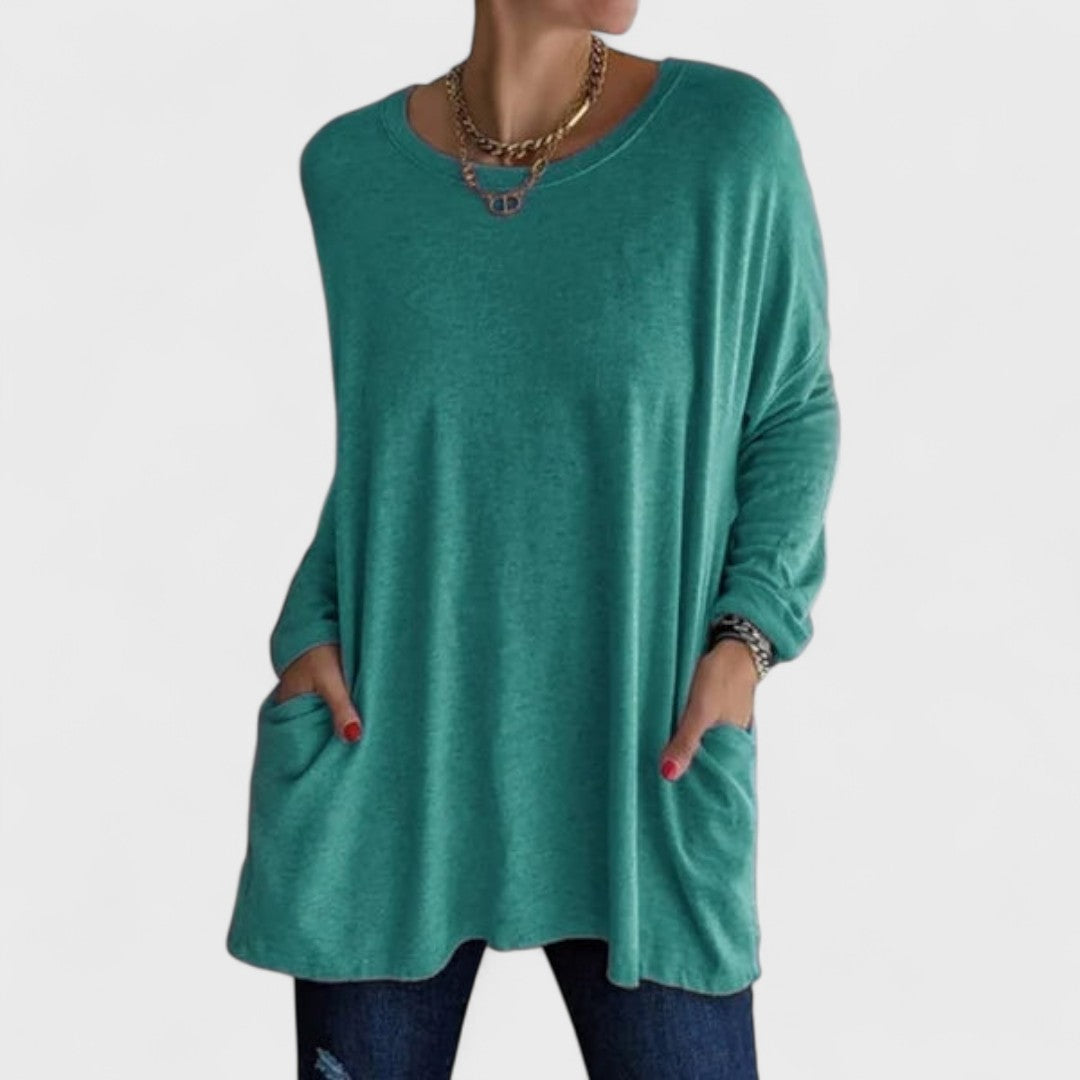 Mujer Blusa Casual de Tela Suave con Mangas Largas y Ajuste Relajado 6