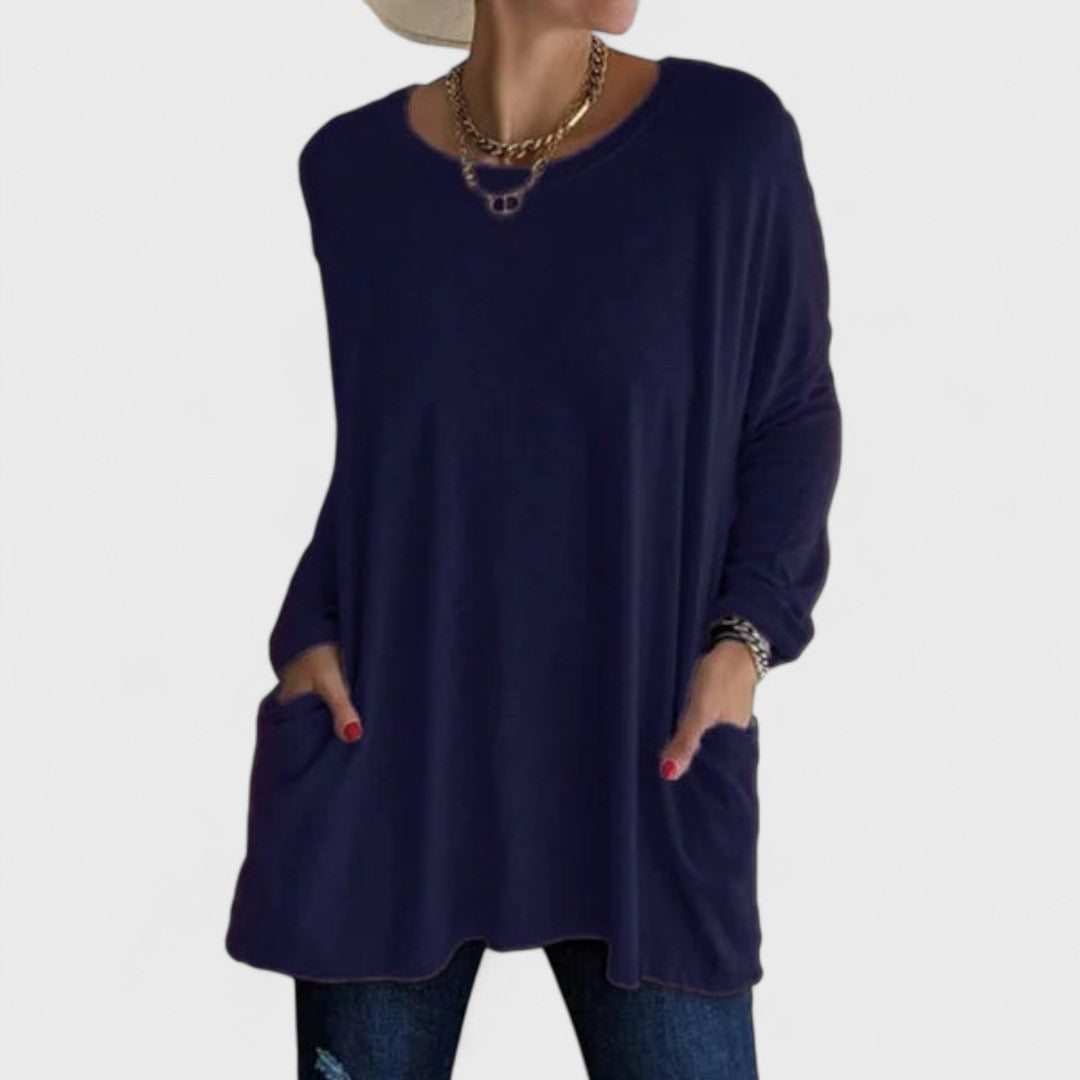 Mujer Blusa Casual de Tela Suave con Mangas Largas y Ajuste Relajado 9