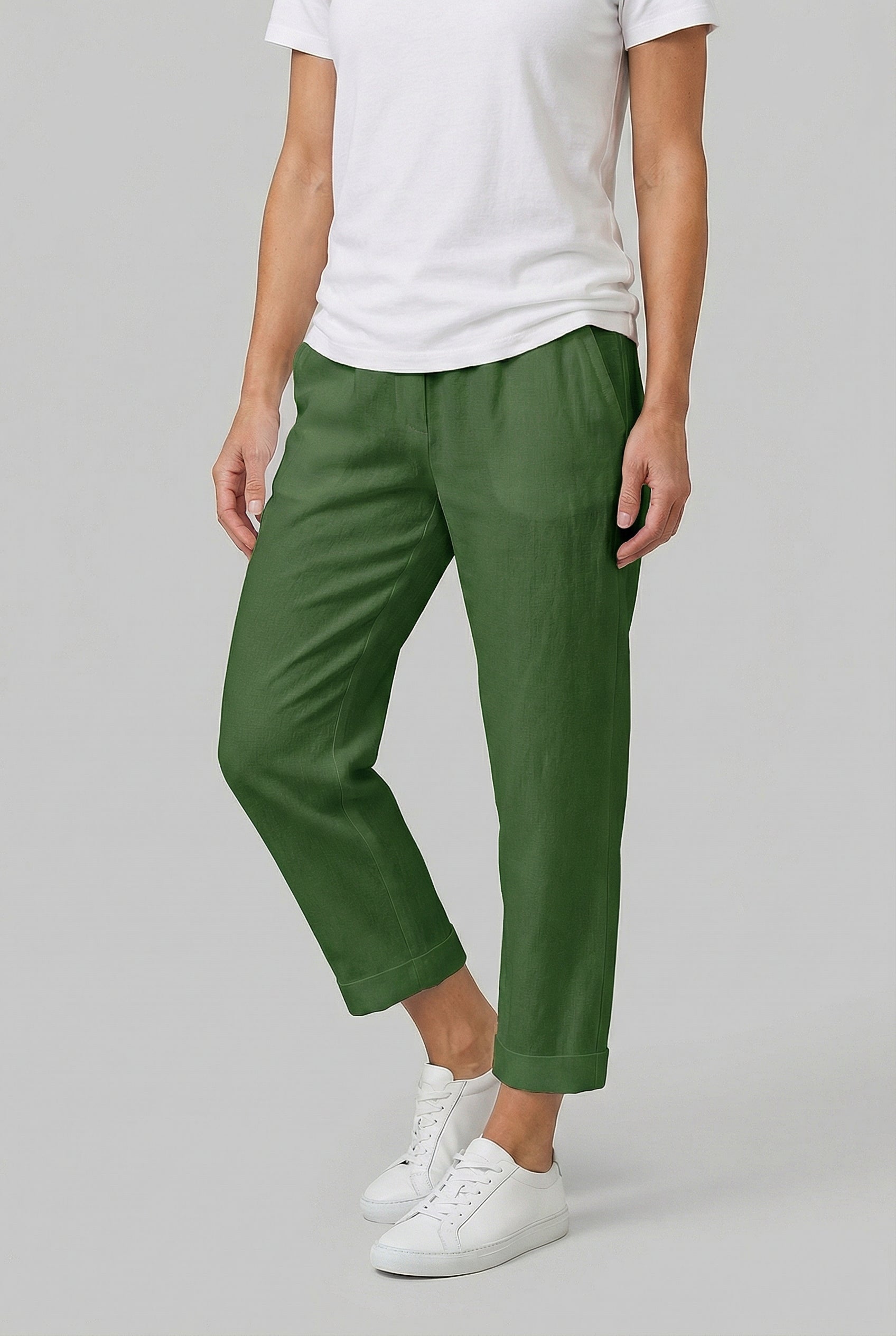 Mujer Pantalones Ligeros Corte Recto con Bolsillos Ocultos 5