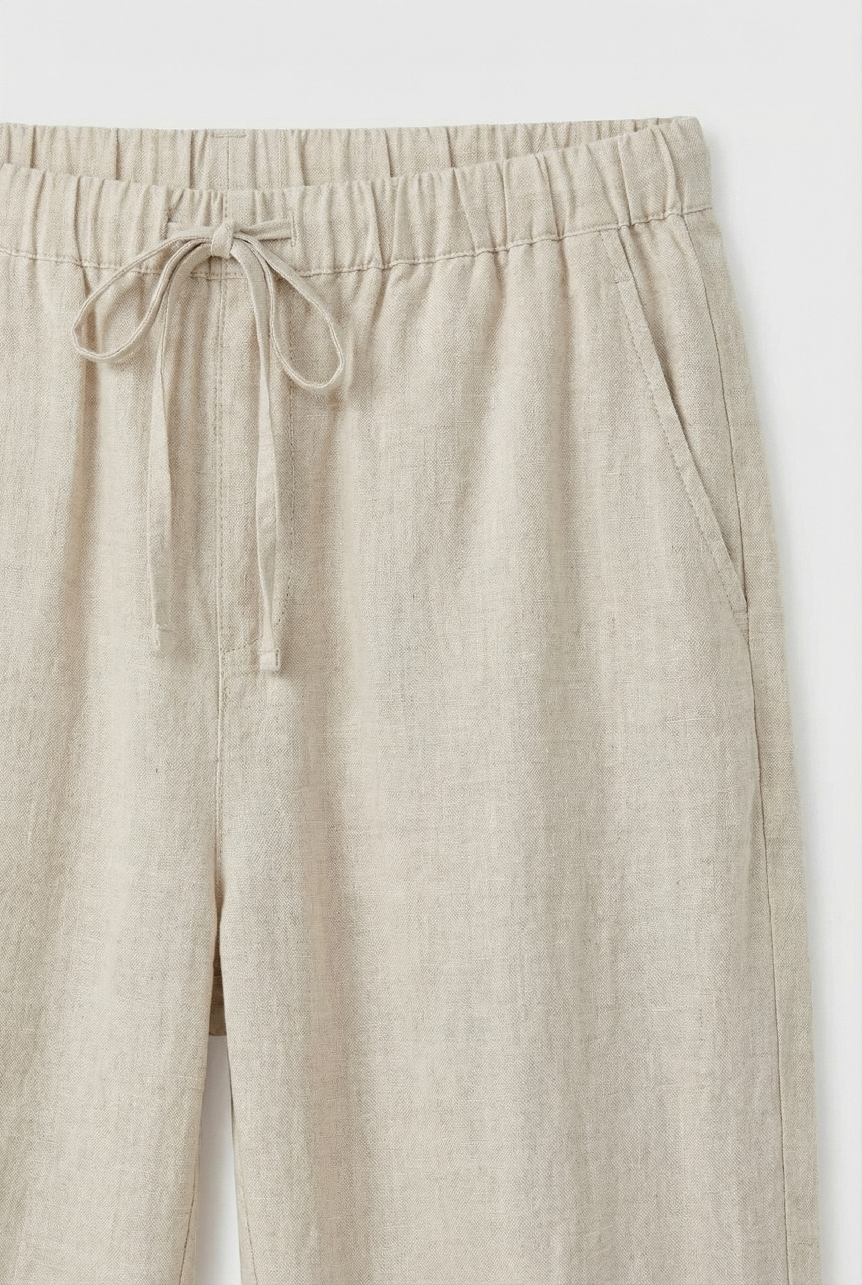 Mujer Pantalones Lino Casual Verano Ajustables 2