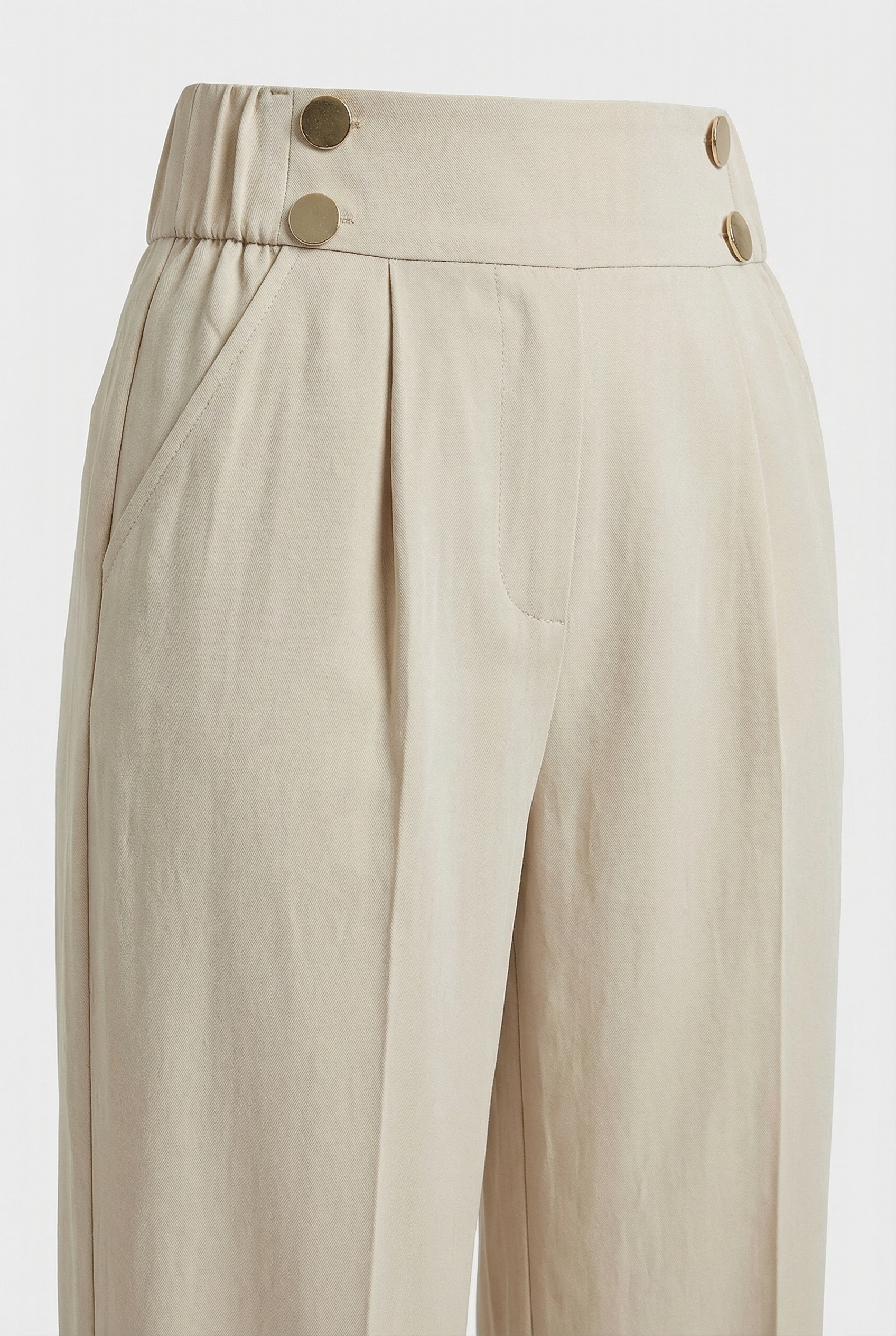 Mujer Pantalones de Pierna Ancha Algodón Poliéster Diseño Recto 2