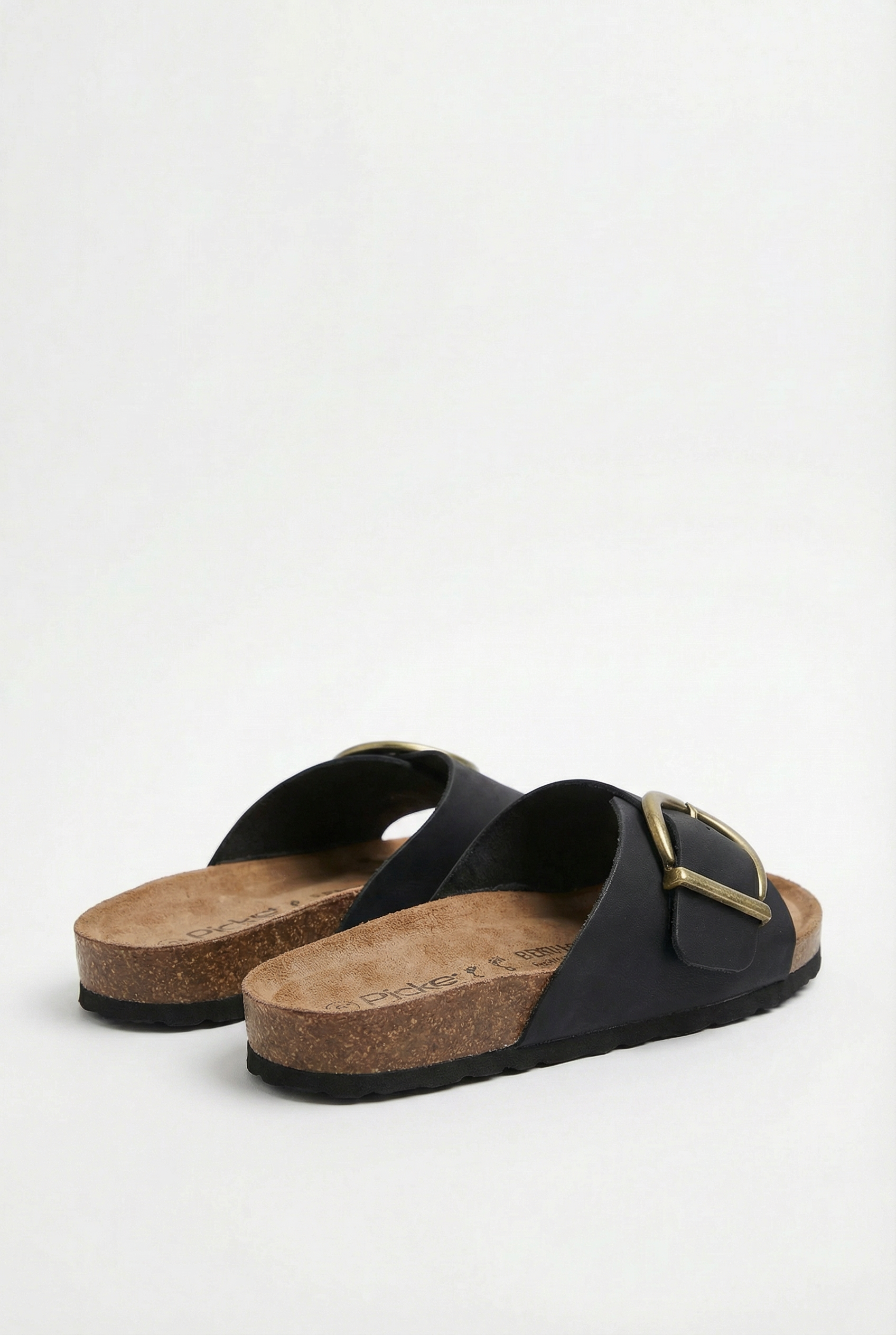 Mujer Pantuflas Corcho Diseño Punta Abierta Correa Ajustable 1