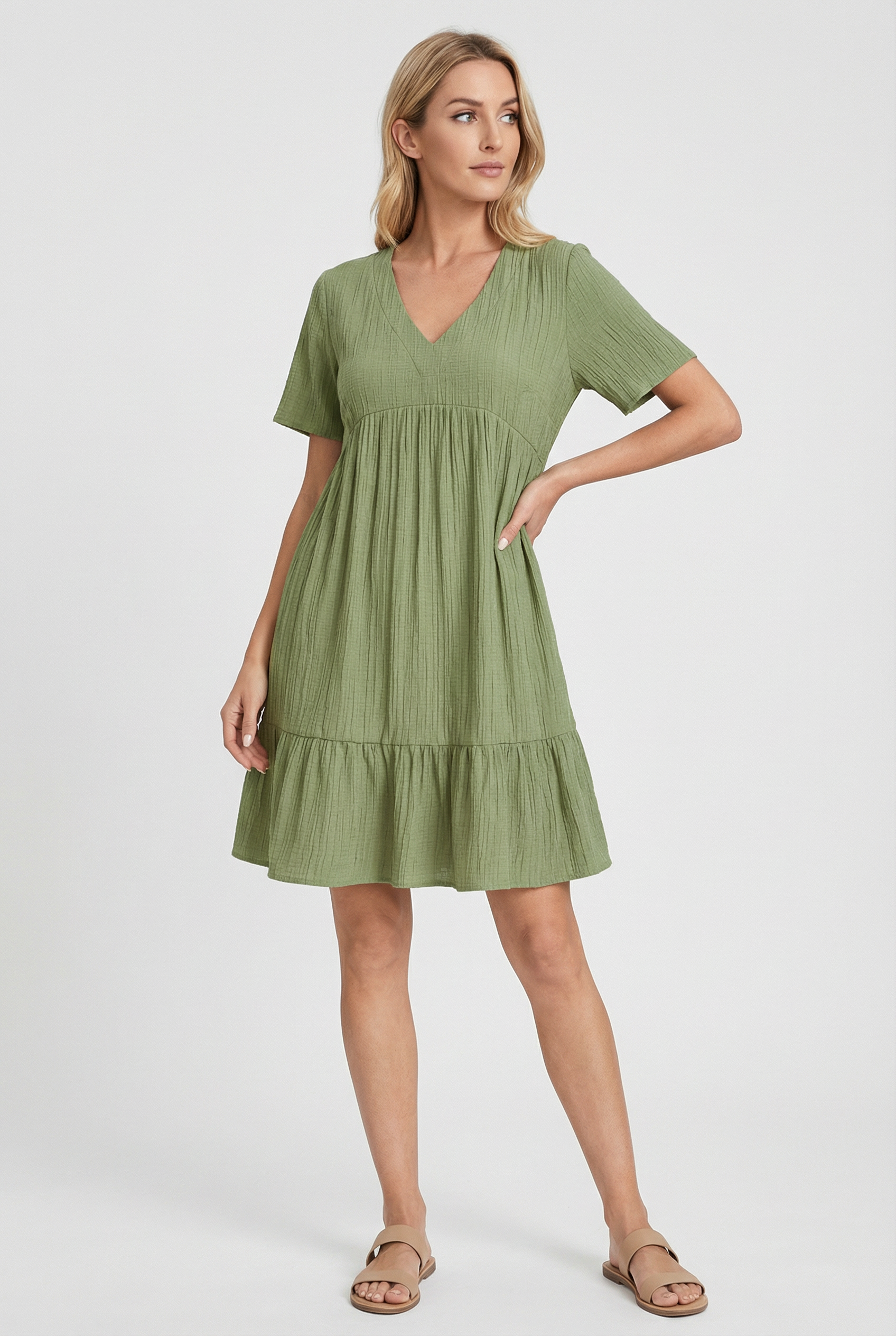Mujer Vestido Elegante Poliéster Diseño en Capas Ajuste Favorecedor 1