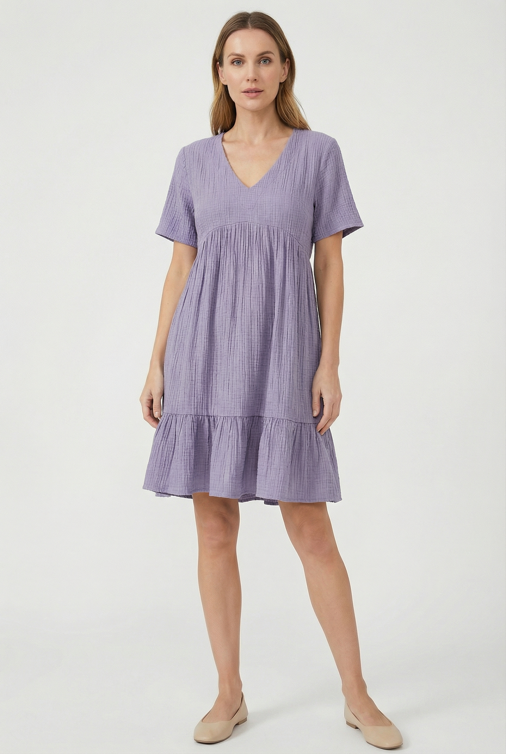 Mujer Vestido Elegante Poliéster Diseño en Capas Ajuste Favorecedor 9