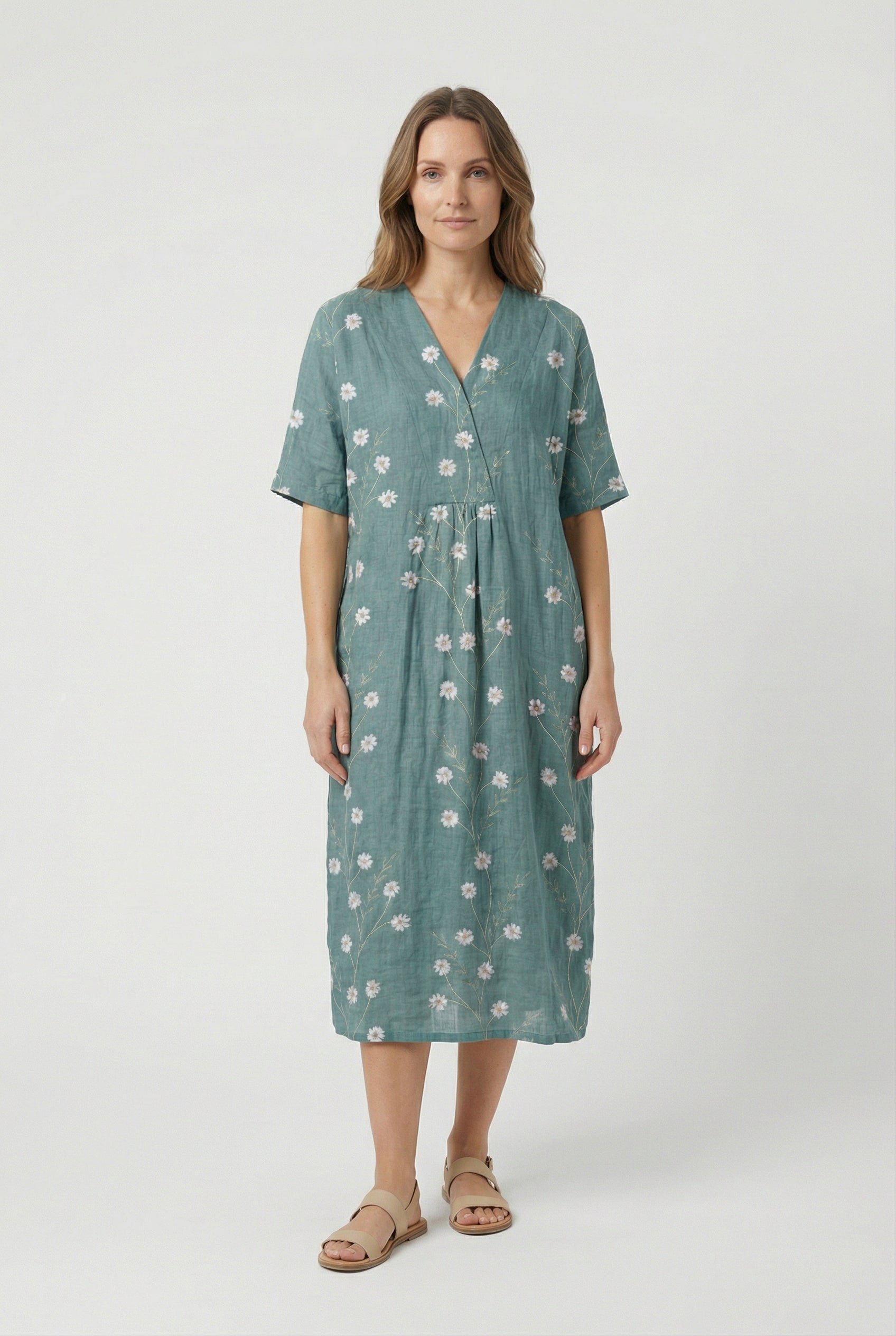 Mujer Vestido Floral Ligero Transpirable Casual Ocasiones Especiales 4