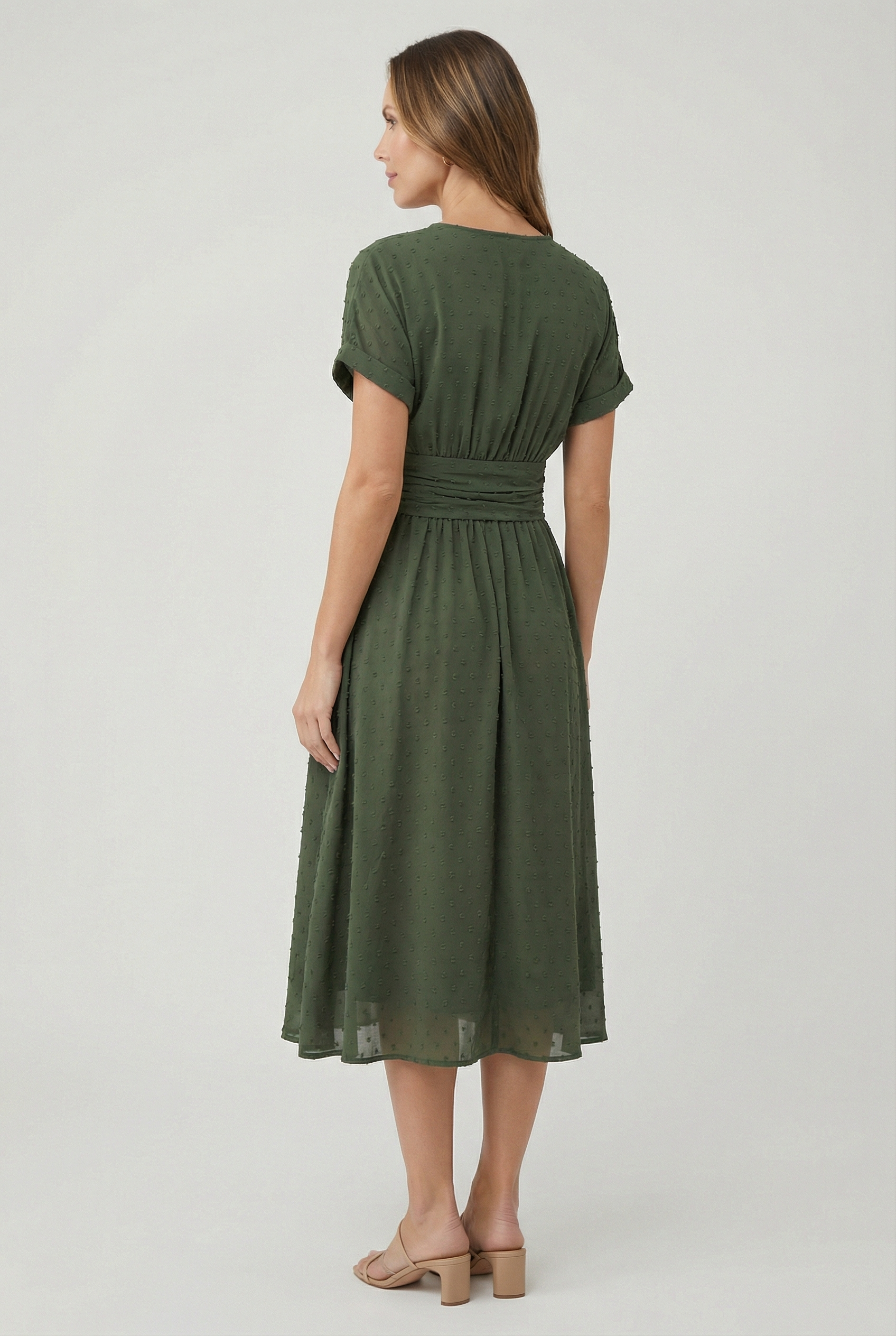 Mujer Vestido Midi Poliéster Sin Mangas Cuello en V Casual 2