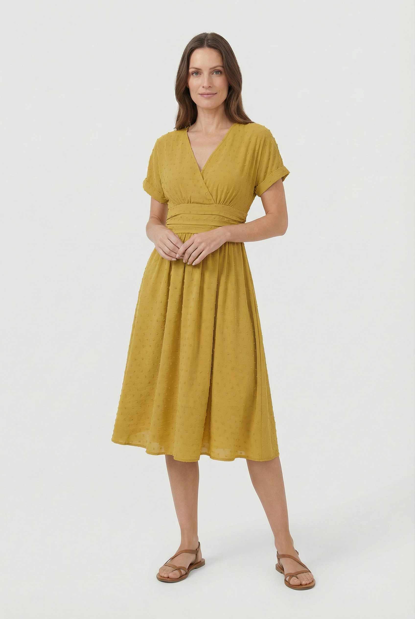 Mujer Vestido Midi Poliéster Sin Mangas Cuello en V Casual 8