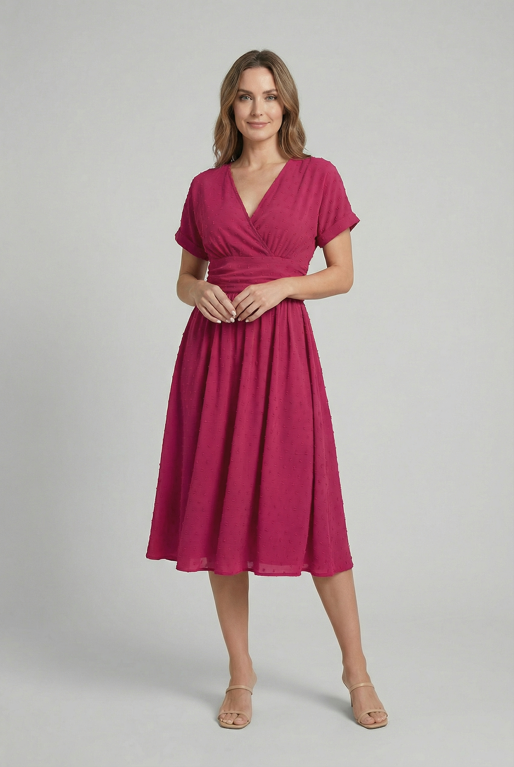 Mujer Vestido Midi Poliéster Sin Mangas Cuello en V Casual 9