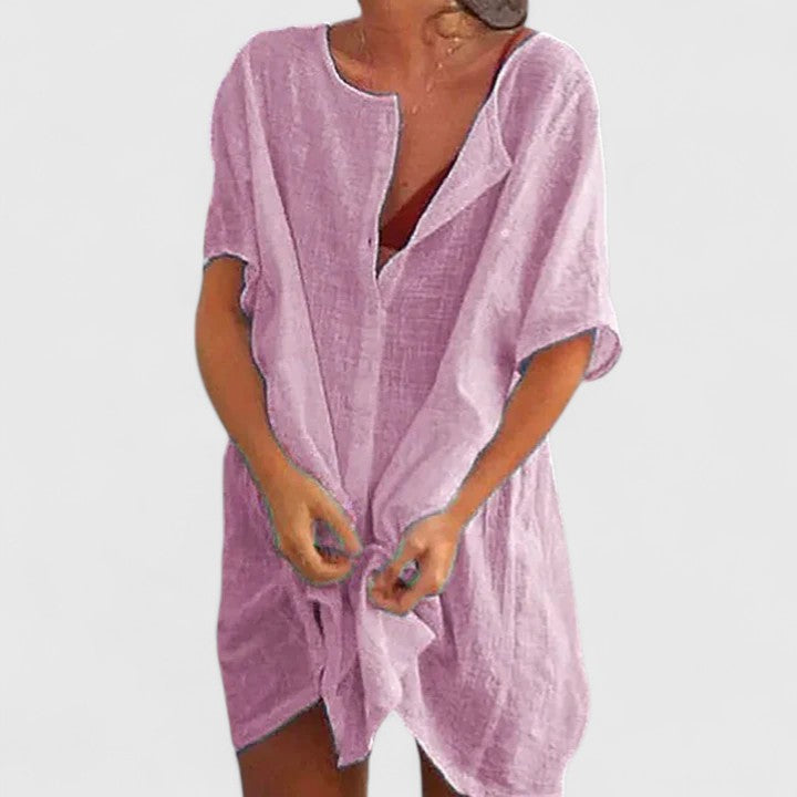 Mujer Vestido Túnica Ligero con Diseño Versátil y Ajuste Relajado para Ocasiones Casual 2