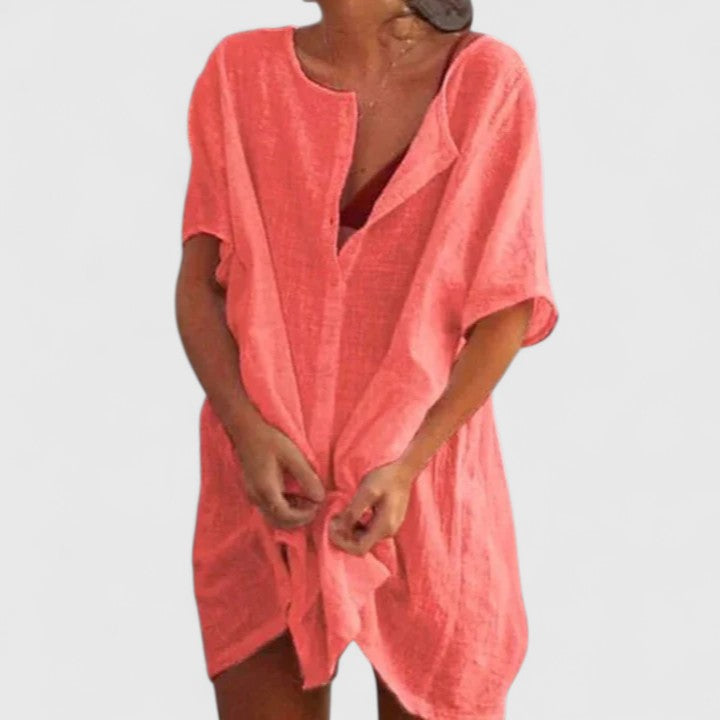 Mujer Vestido Túnica Ligero con Diseño Versátil y Ajuste Relajado para Ocasiones Casual 5