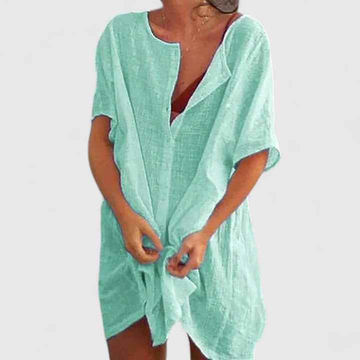 Mujer Vestido Túnica Ligero con Diseño Versátil y Ajuste Relajado para Ocasiones Casual 8