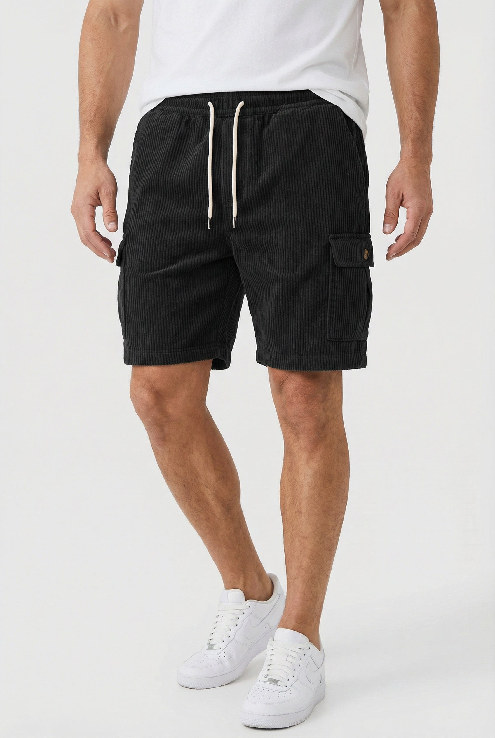 Pantalones Cortos Hombre Poliéster Casual Con Detalles Funcionales 0