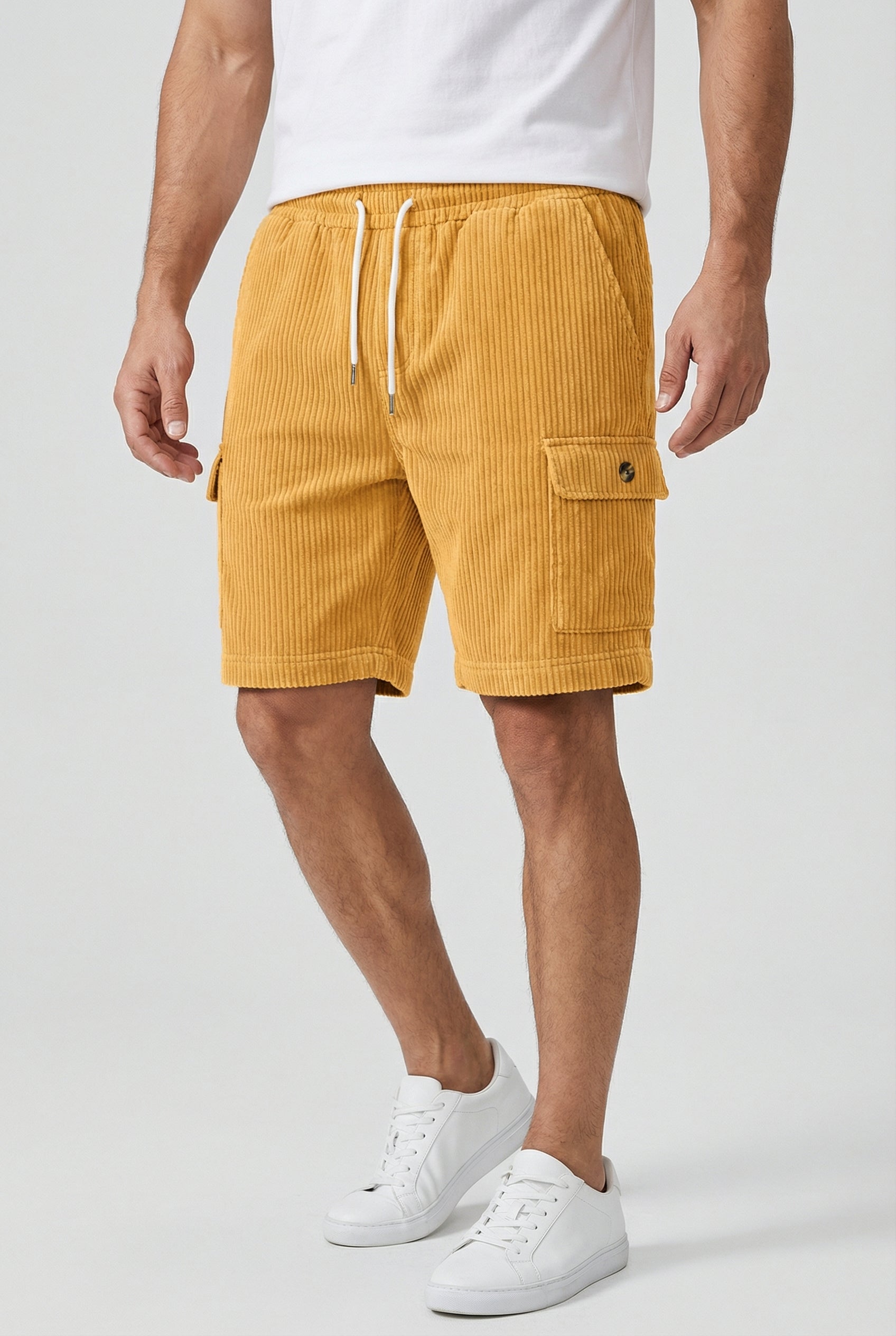 Pantalones Cortos Hombre Poliéster Casual Con Detalles Funcionales 10