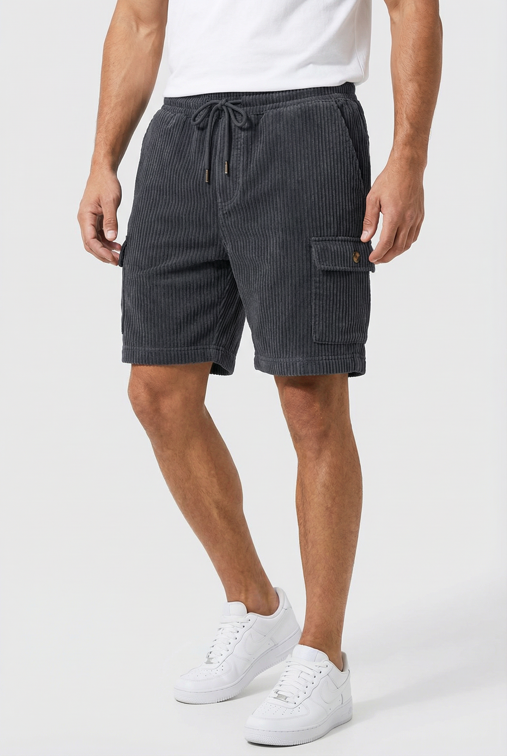 Pantalones Cortos Hombre Poliéster Casual Con Detalles Funcionales 8