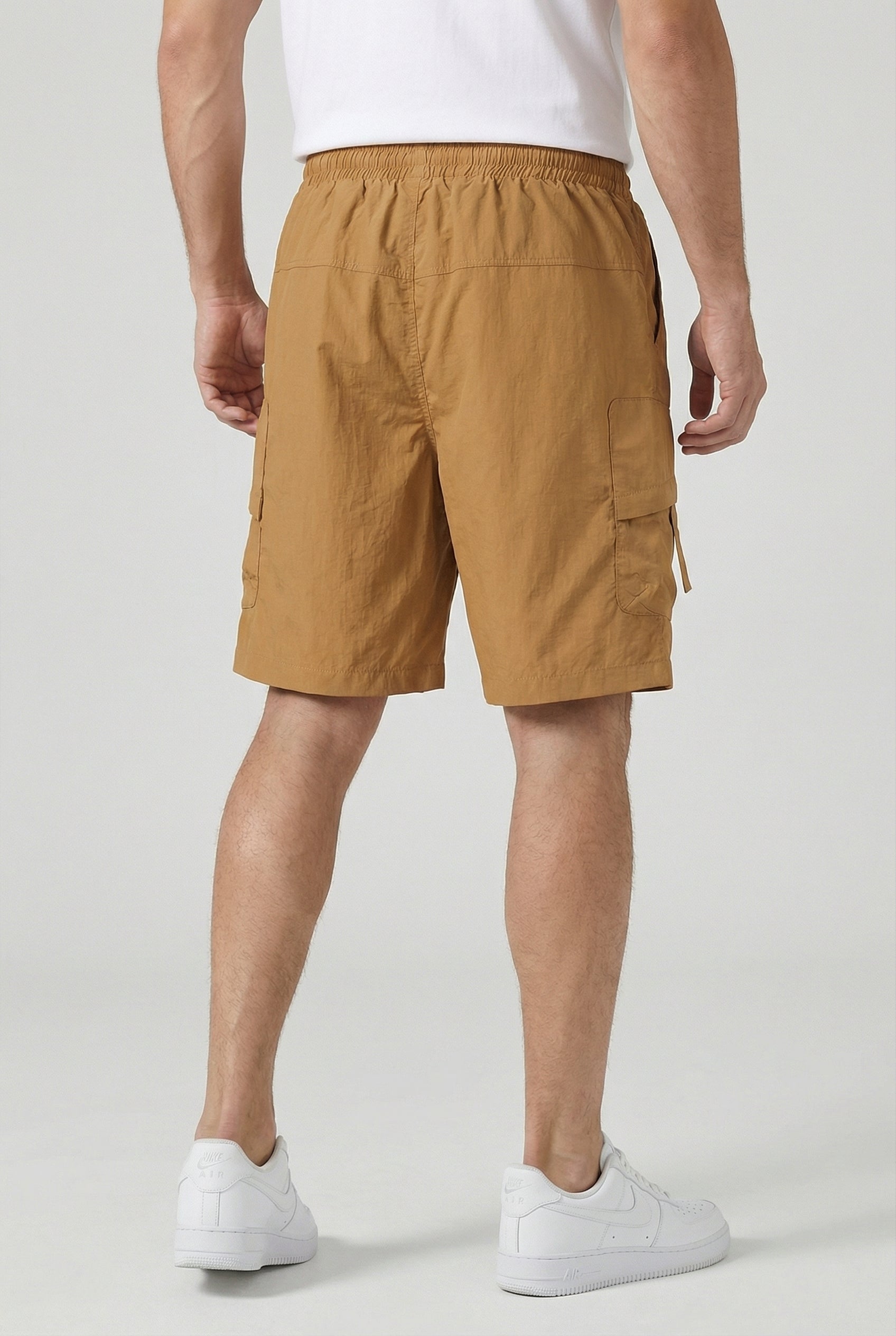 Pantalones Cortos Hombre Tejido Ligero Con Cintura Elástica Para Uso Casual 3
