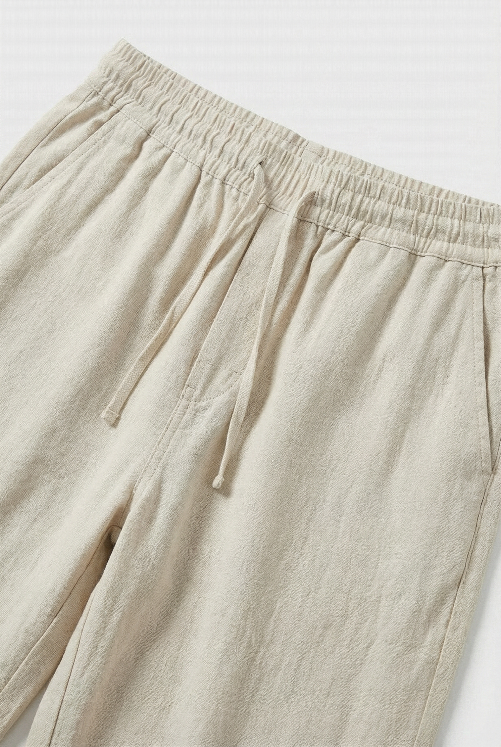 Pantalones De Hombre Mezcla De Algodón Y Lino Estilo Holgado Para Verano 2