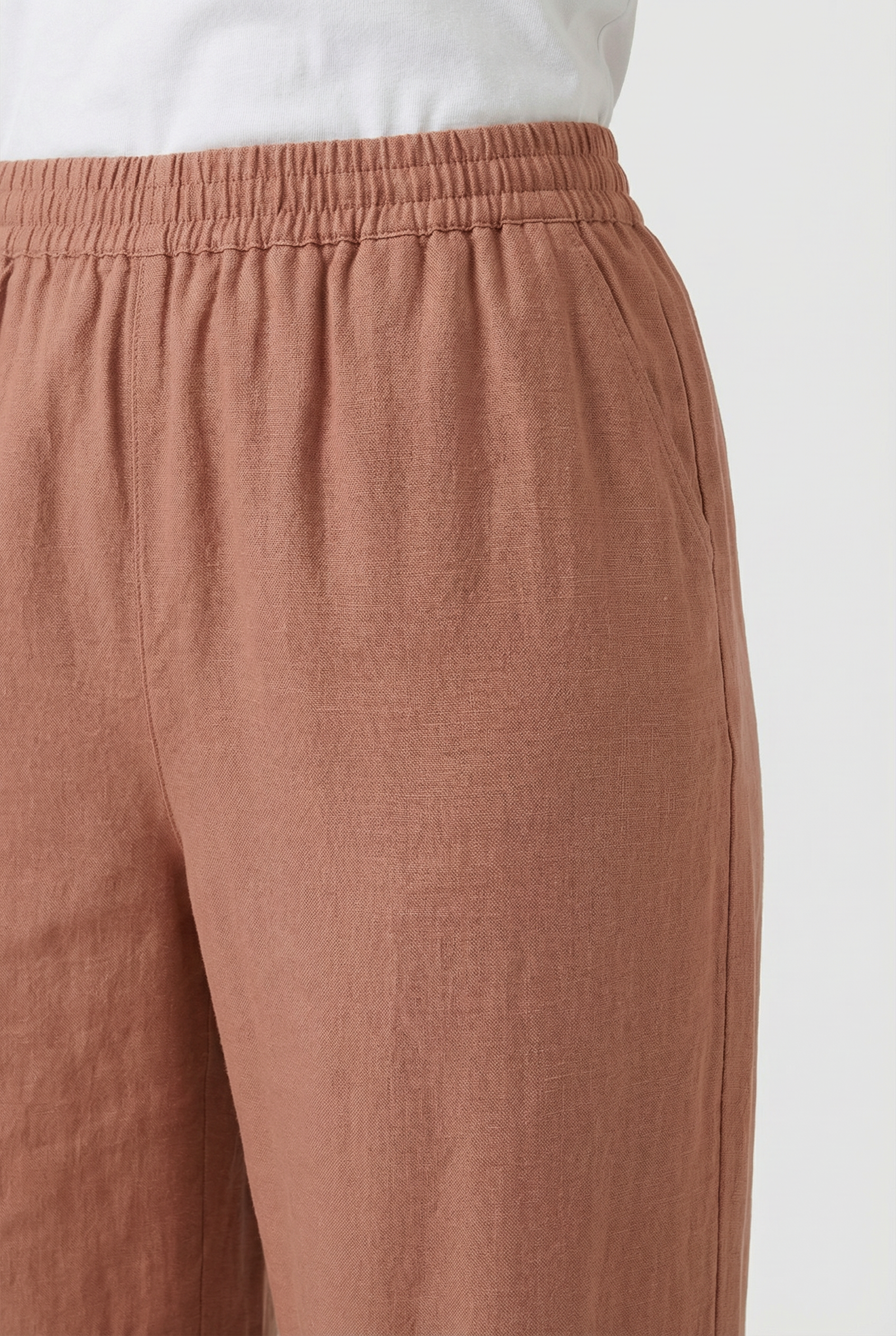 Pantalones De Mujer Palazzo Mezcla De Poliéster Cintura Alta Ajuste Cómodo 3