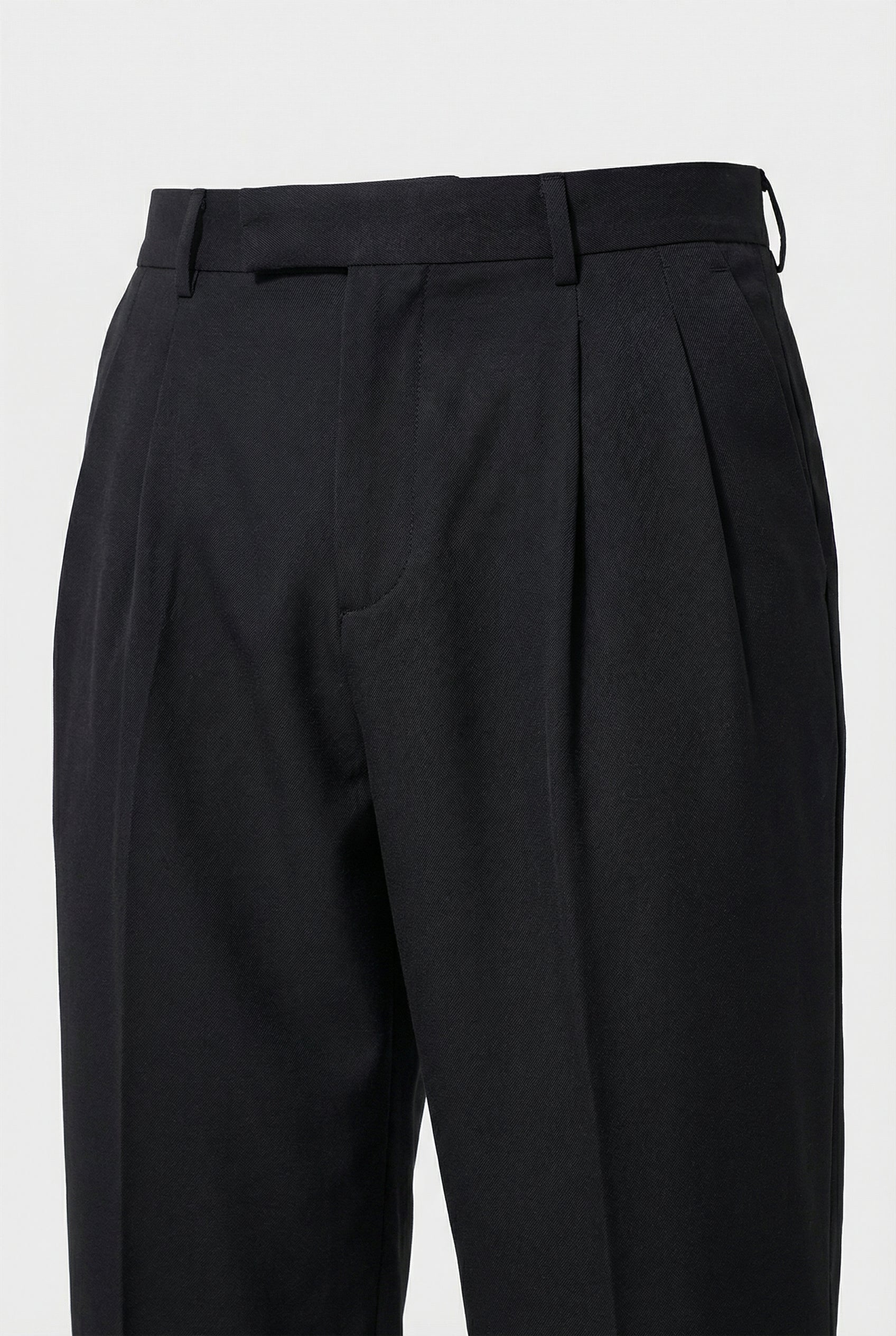 Pantalones Hombre Ajustados Tela Suave Cierre Botón y Trabillas para Cinturón 2