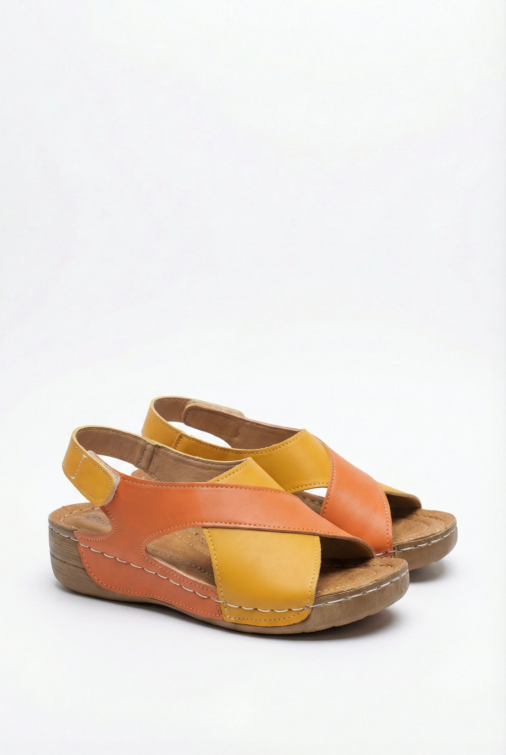 Sandalias Mujer Piel Vegana Punta Abierta Con Tira Ajustable Y Suela Absorbente 7