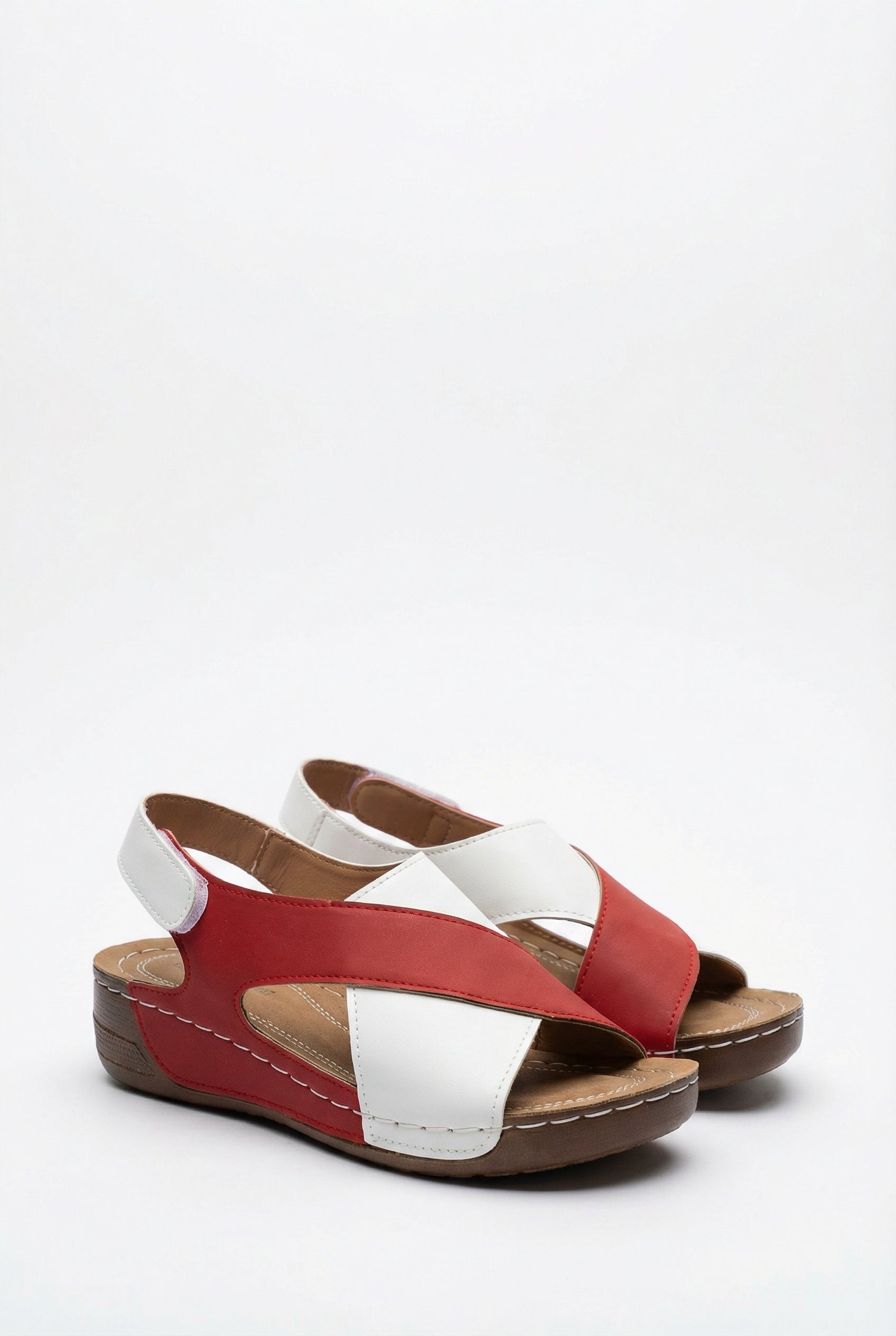 Sandalias Mujer Piel Vegana Punta Abierta Con Tira Ajustable Y Suela Absorbente 8