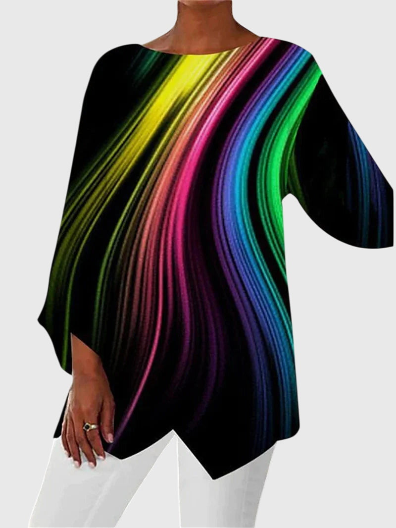 Top Mujer Camisetas Mujer Tela Ligera Cuello Redondo Diseño Estampado 2