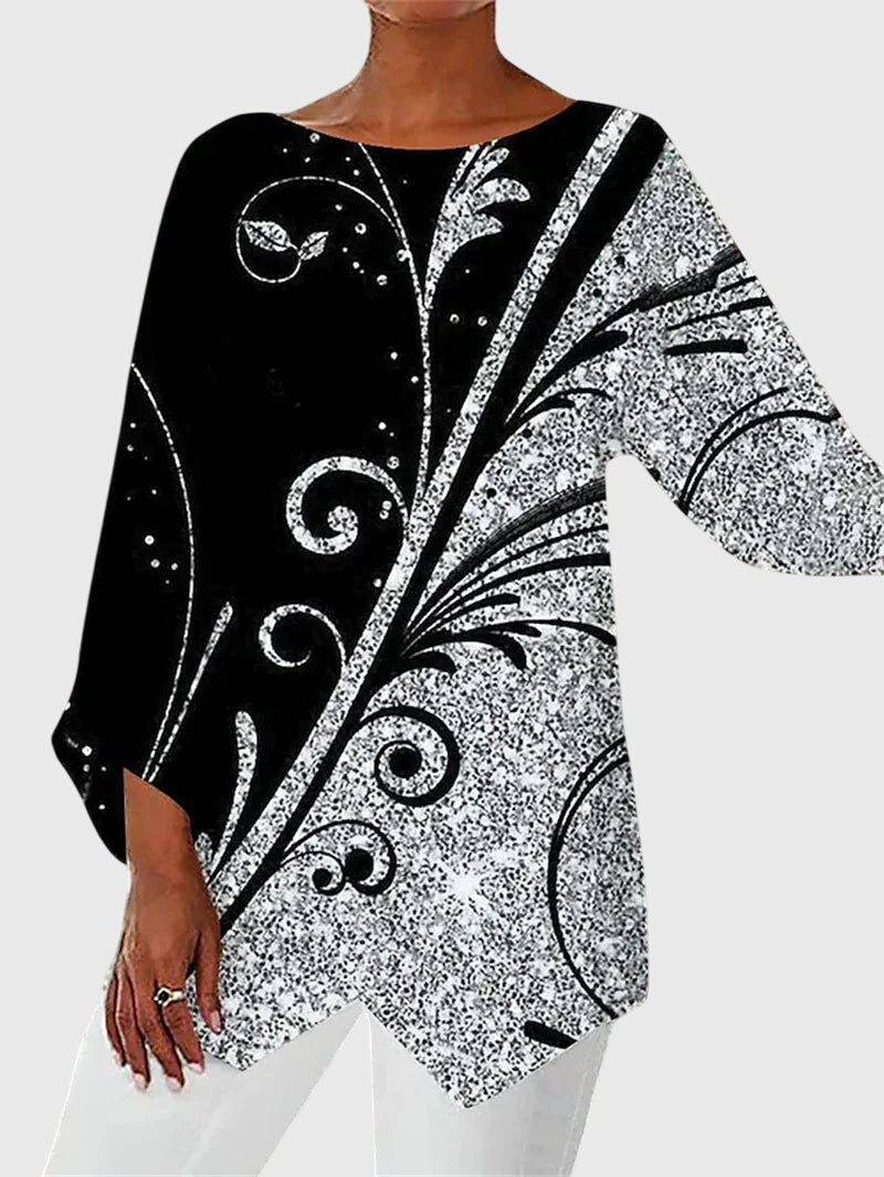 Top Mujer Camisetas Mujer Tela Ligera Cuello Redondo Diseño Estampado 5