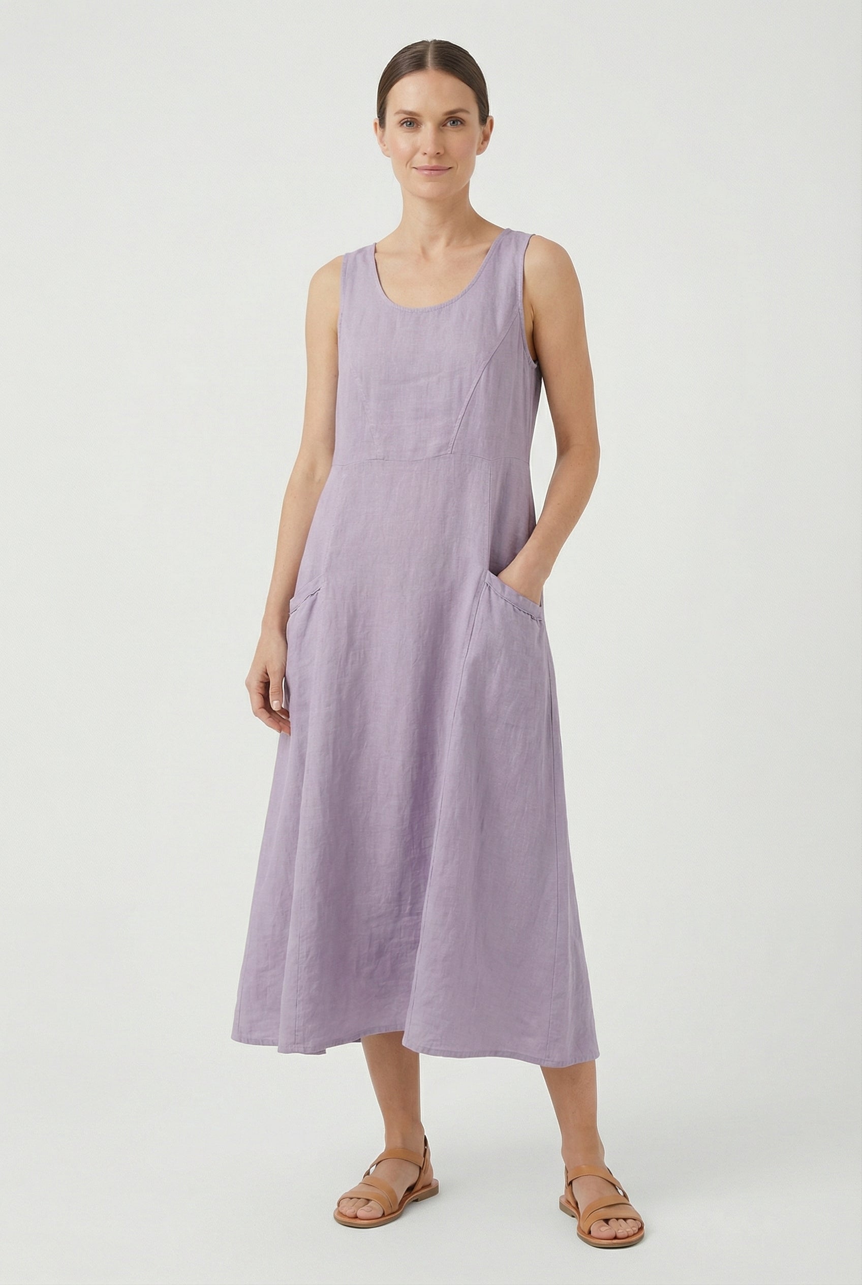 Vestido De Mujer Casual De Algodón Ligero Con Corte Fluido Ideal Para Verano 10