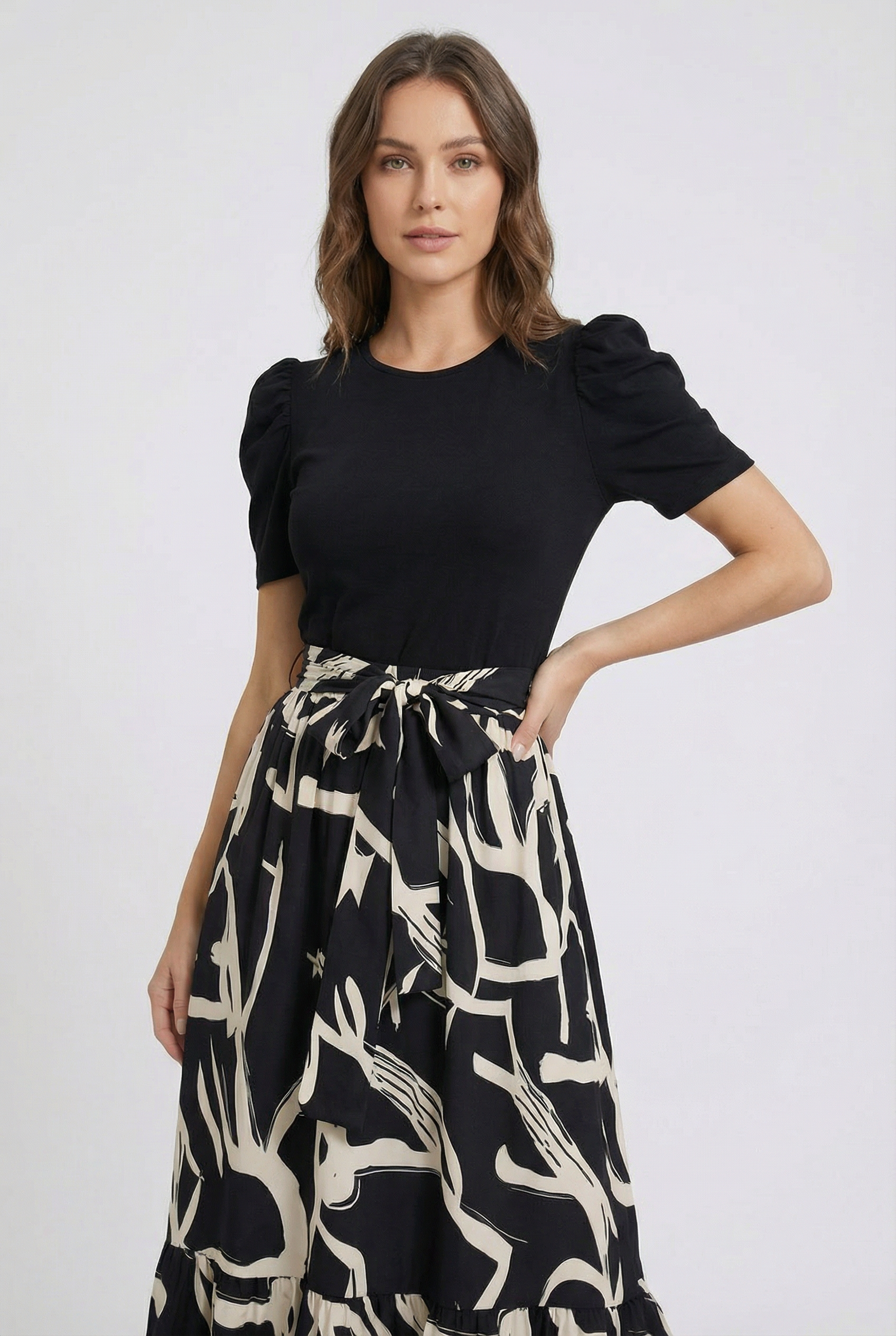 Vestido Largo Mujer Poliéster Estampado Floral Corte A Elegante Para Verano 6