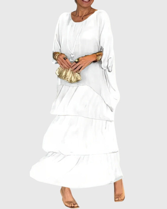 Vestido Largo Mujer Tejido Ligero Transpirable Elegante Para Ocasiones Especiales 6