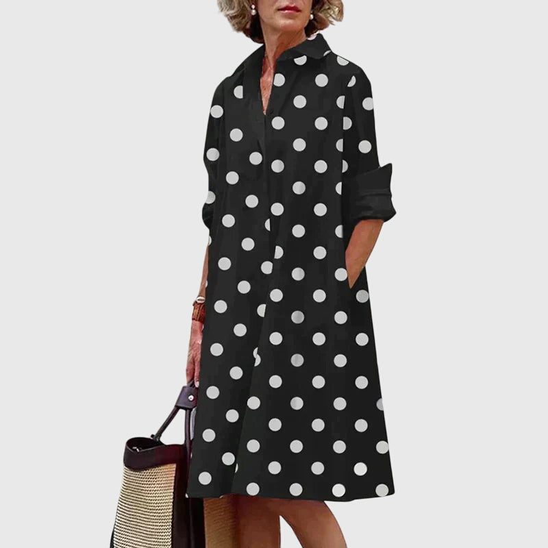 Vestido Mujer Elegante Tela Fluida con Bolsillos, Diseño Relajado y Casual 5