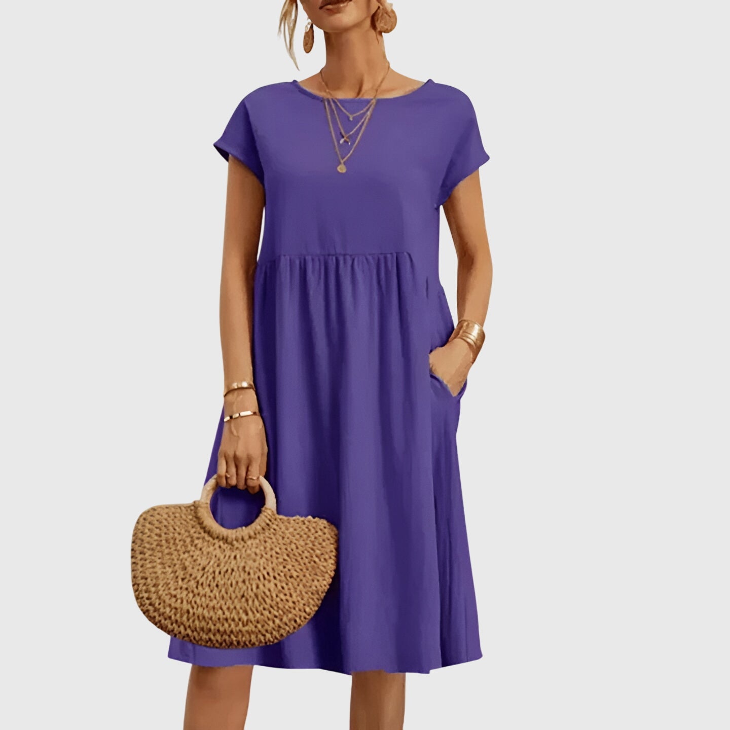 Vestido Mujer Elegante Tela Ligera Diseño Fluido Ideal Para Fiesta y Ocasiones Especiales 10